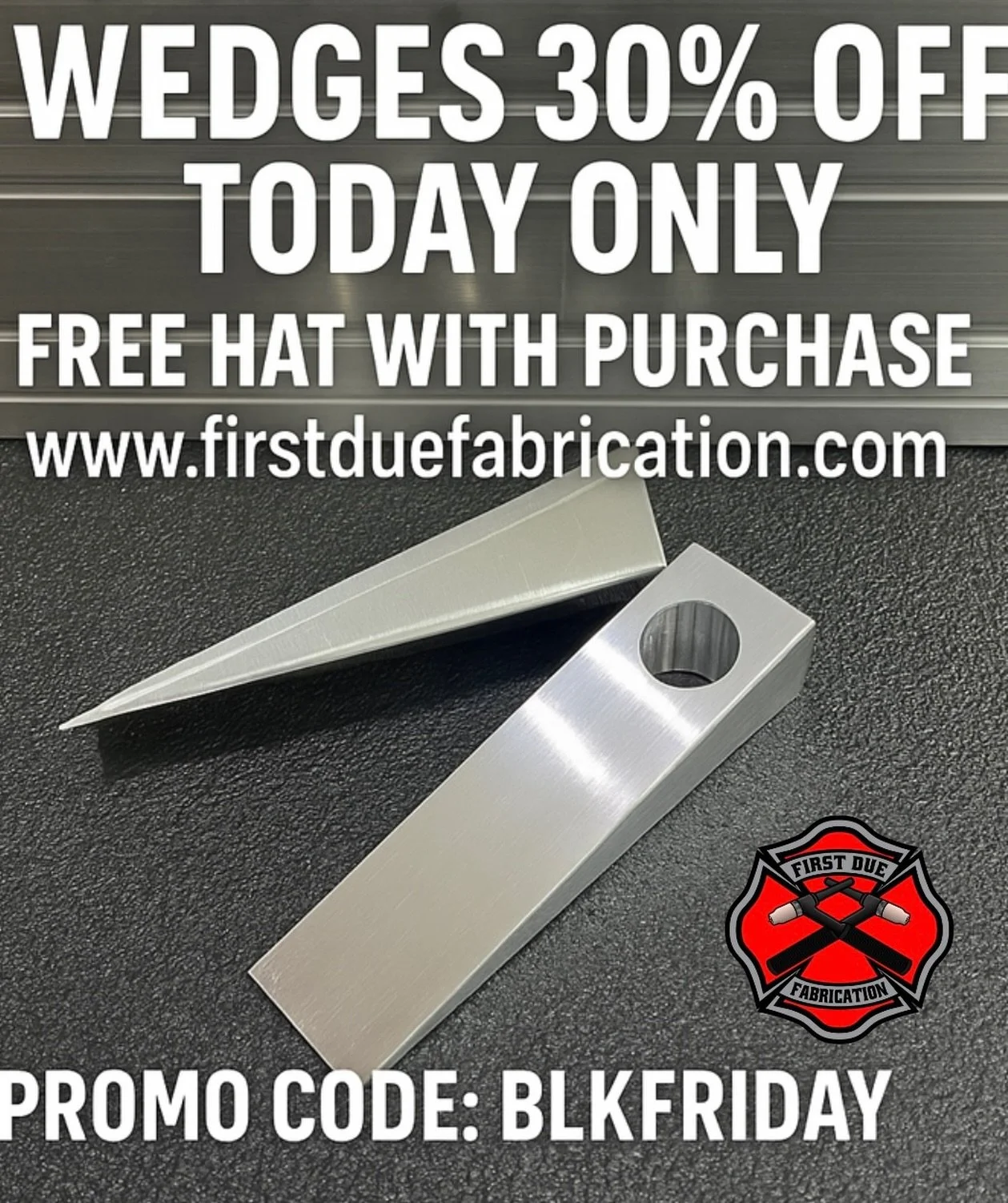 🚒 Black Friday Deal!
Wedges are 30% OFF TODAY ONLY + get a FREE hat with your purchase!
Use code BLKFRIDAY at checkout.
👇 Shop now
www.firstduefabrication.com
