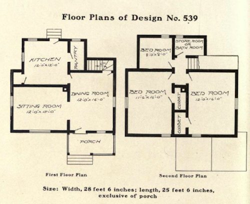 Plan published by the Radford Company, 1903