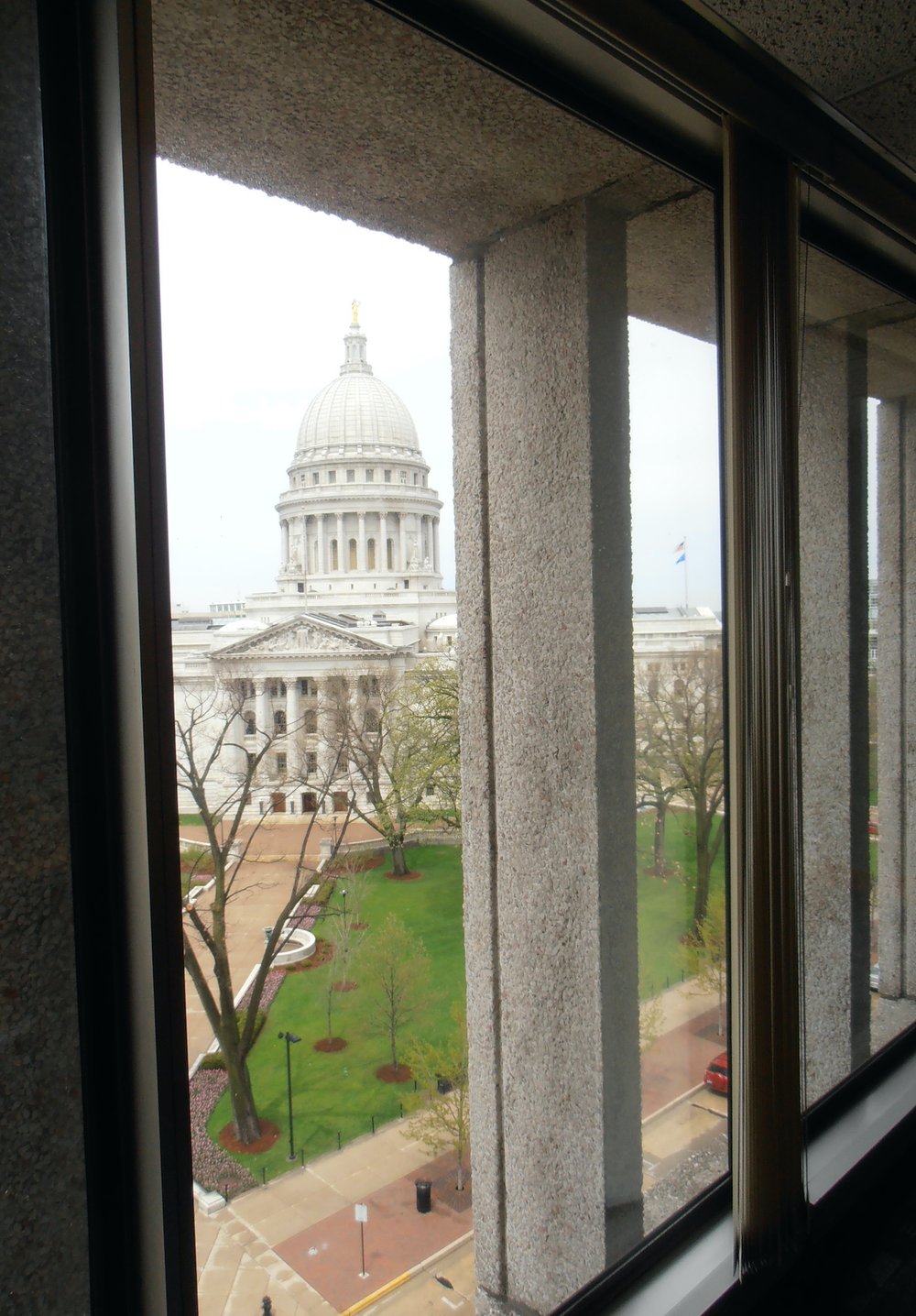 Looking out through the brise soleil [7]