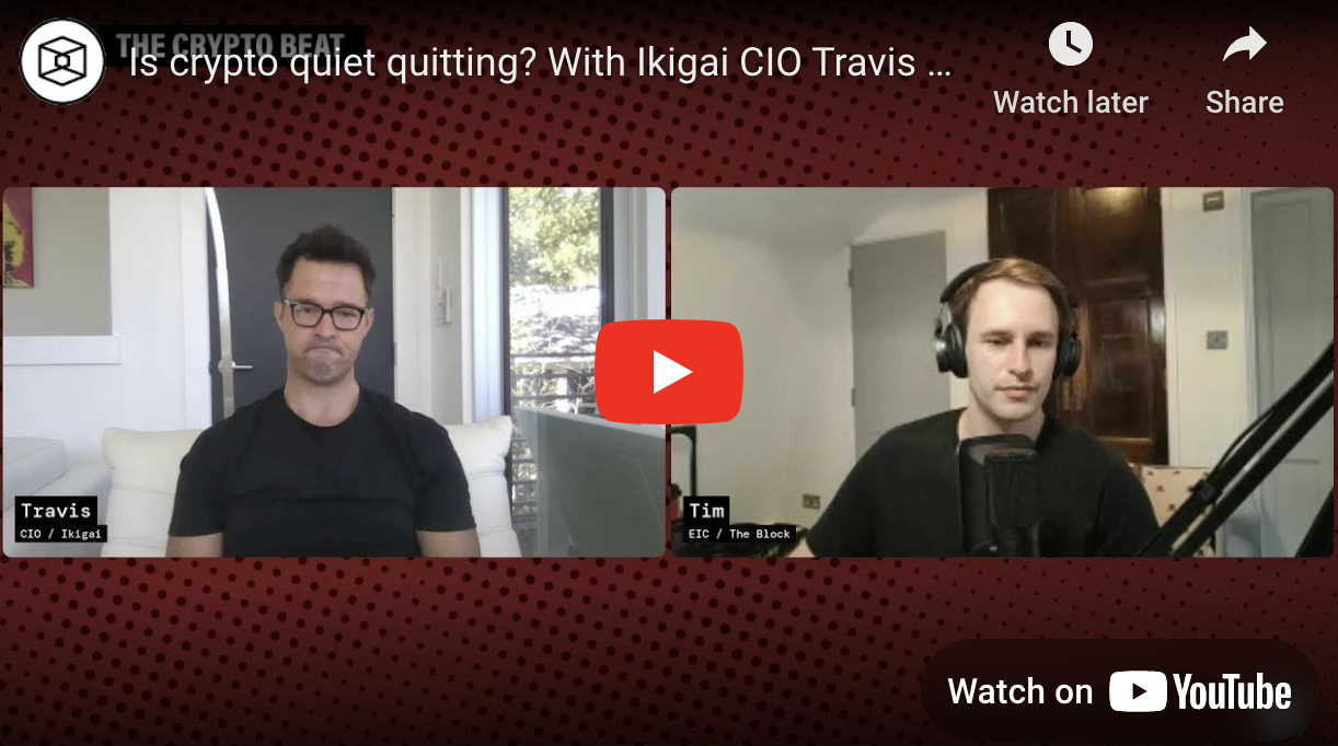 Travis Kling on The Block || Is Crypto Quiet Quitting?