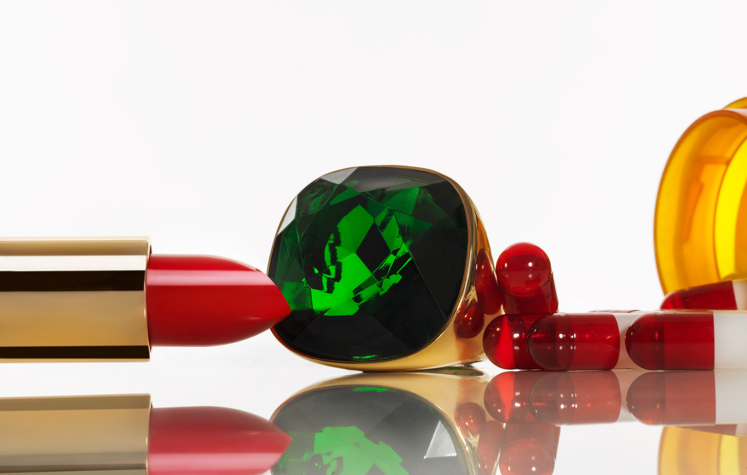 Ring, Lipstick and Pills