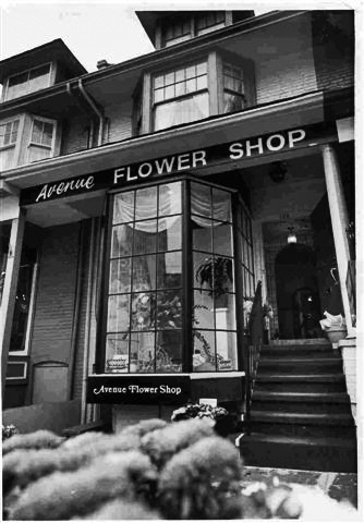 Bill's flower shop in Yorkville, Toronto, 1960 