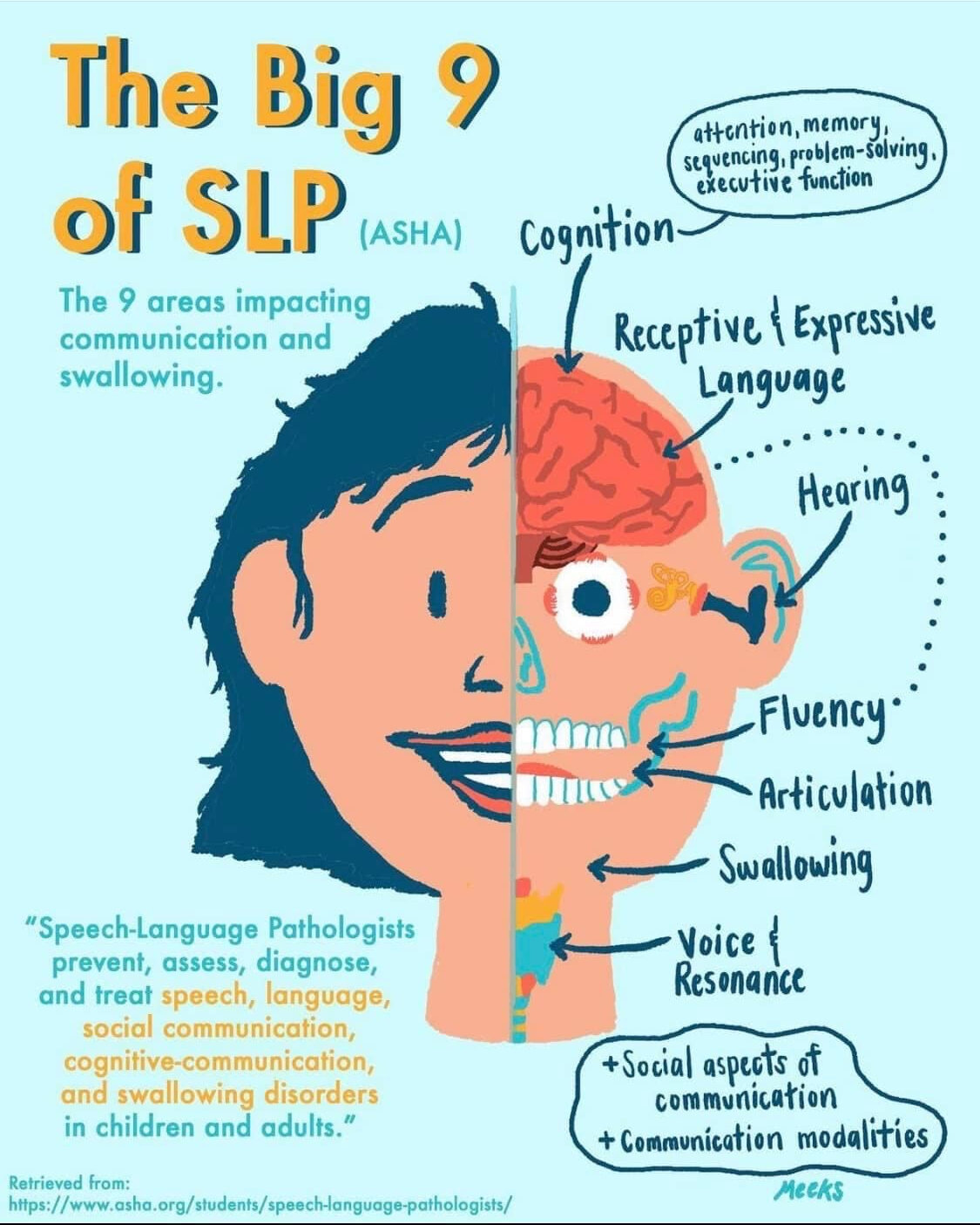 May is Better Hearing and Speech Month! To start off our month-long celebration of all things speech, language, and hearing - we wanted to give a brief overview of what speech-language pathologists do! An SLP's scope of practice can be divided into w