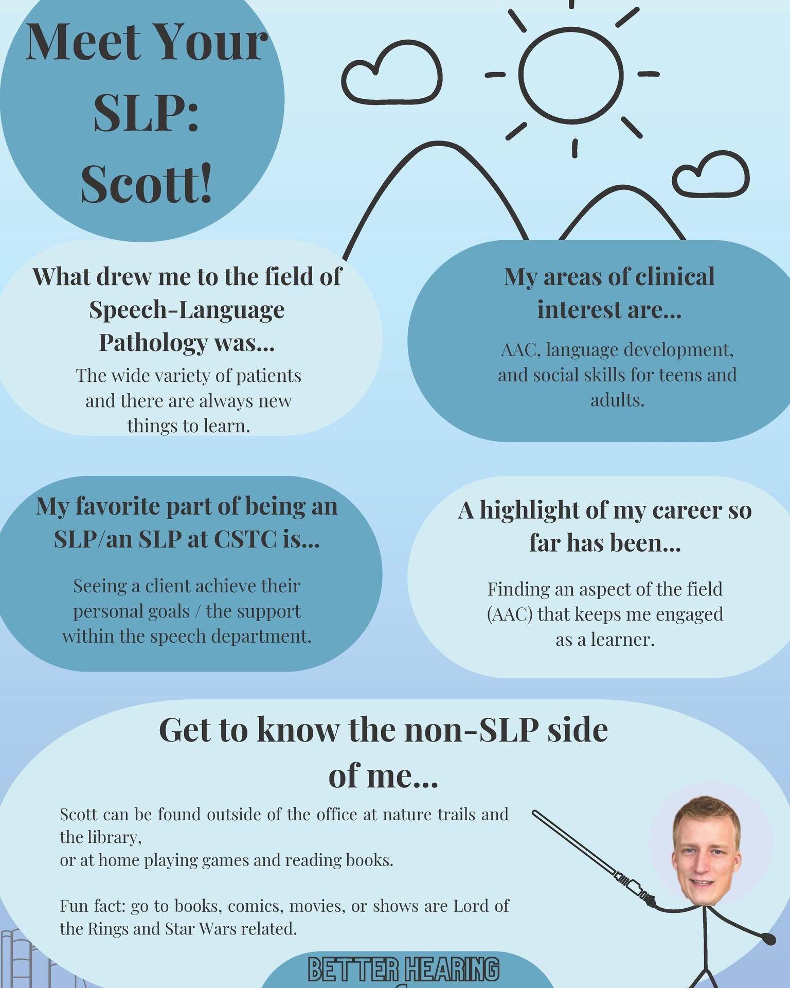 May is Better Hearing &amp; Speech Month!  We will be introducing all of CSTC's Speech and Language Pathologists for the remainder of the month!  MEET SCOTT! 

 #BHSM