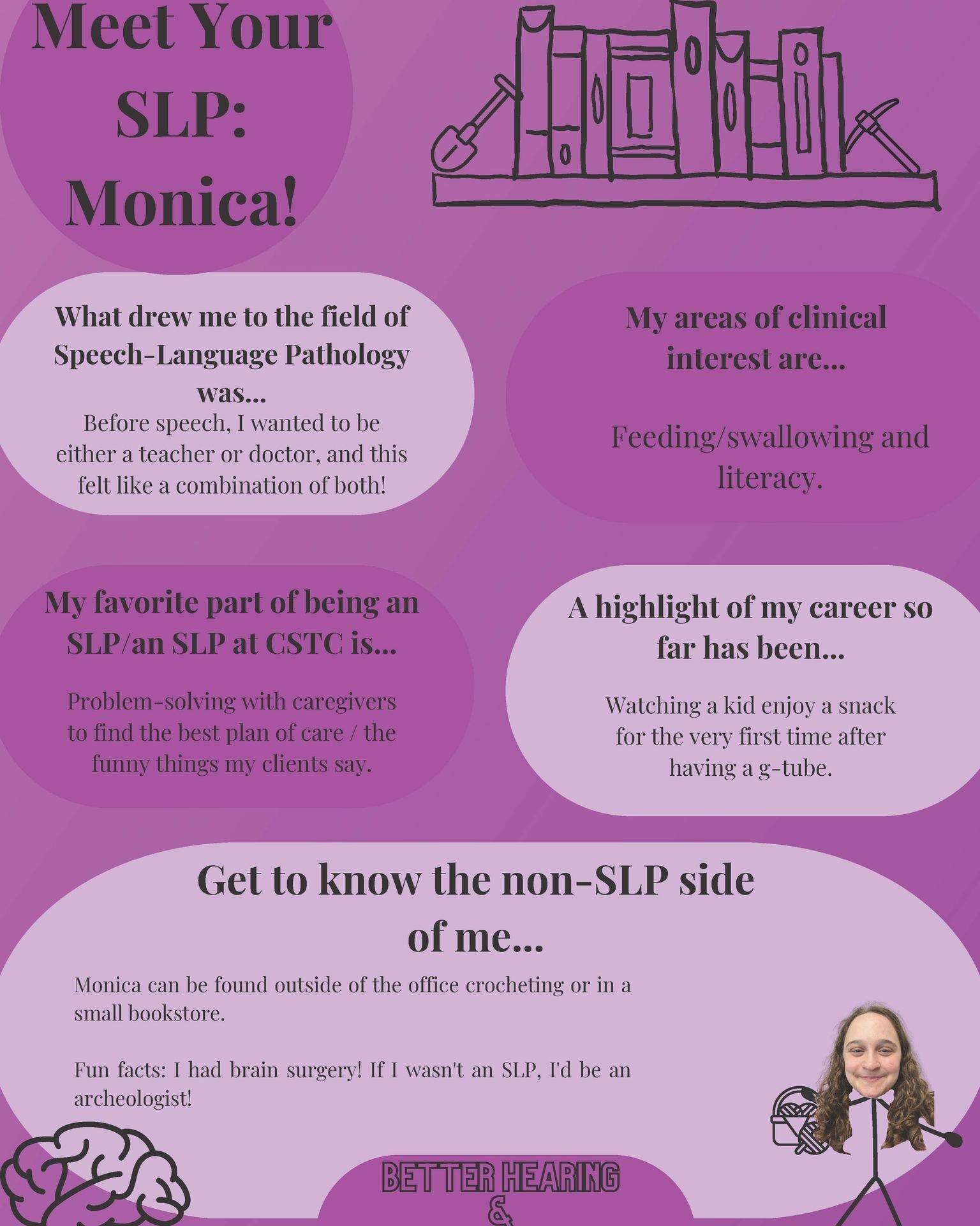 Meet SLP Monica!  May is Better Hearing &amp; Speech Month!
