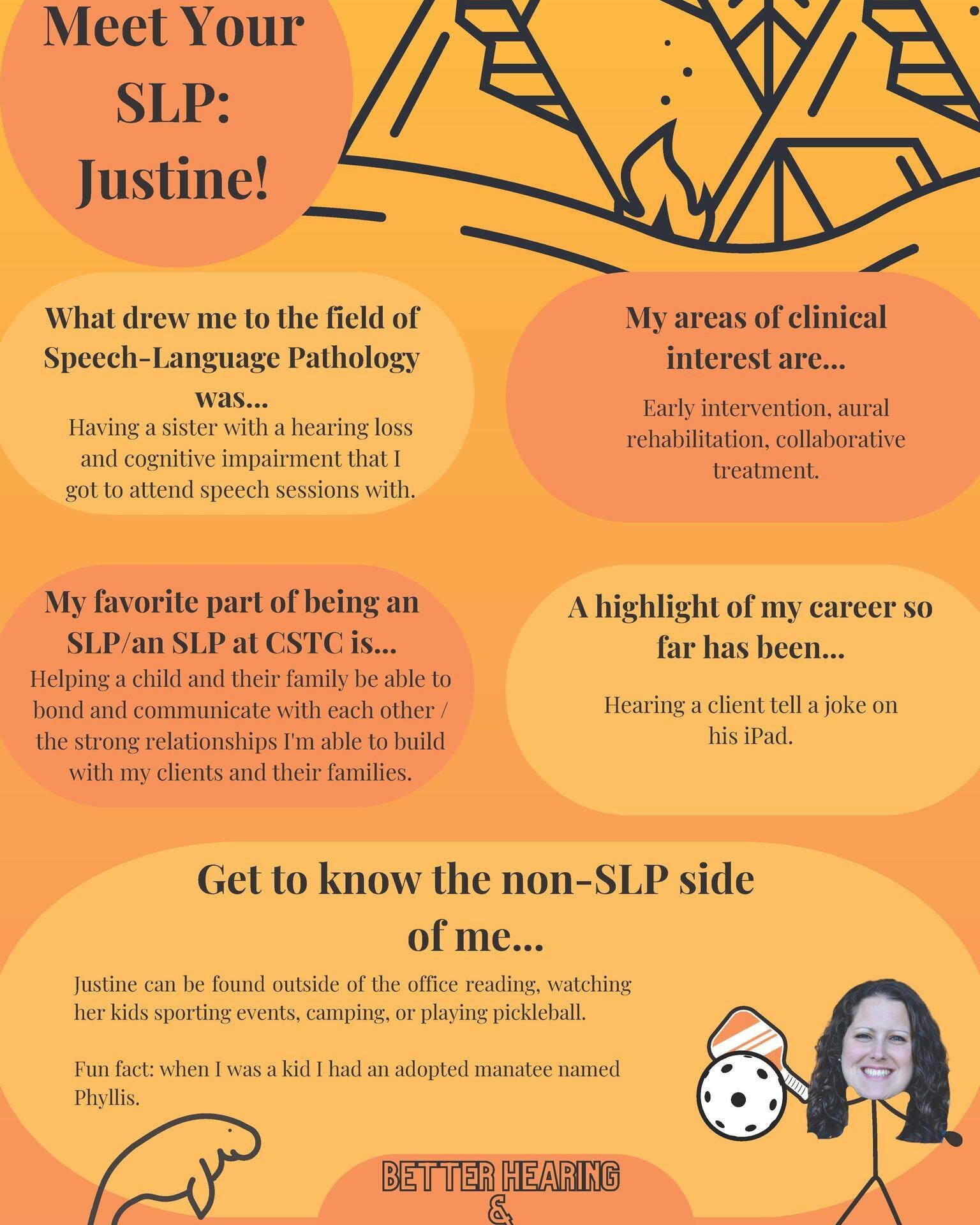 Happy Better Hearing &amp; Speech Month!  Meet SLP, JUSTINE!