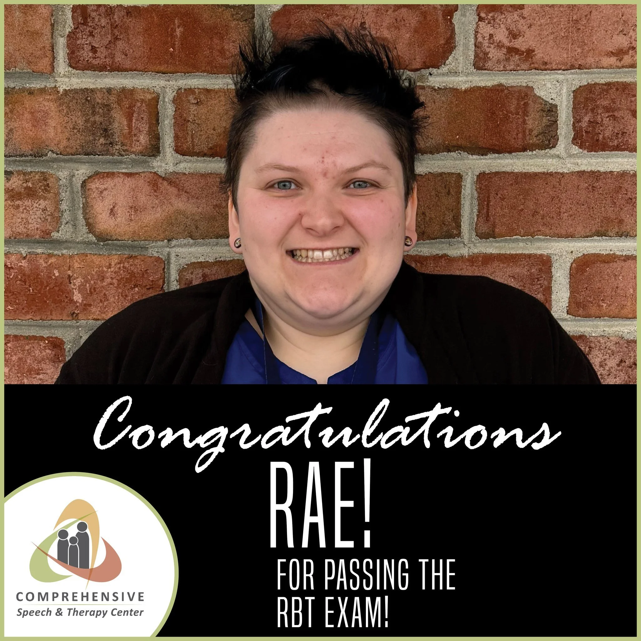 All your hard work paid off! Way to go Rae! Now a Registered Behavior Technician (paraprofessional certification in behavior analysis)