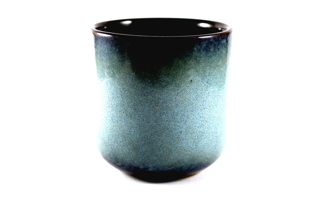 Graduated Glaze with Dark Interior - Mottled Blue Sage
