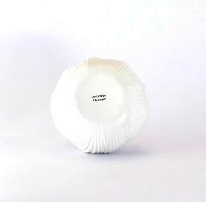 Jennifer Dumet Ceramic Leaf Cradle White Anon Eclectic