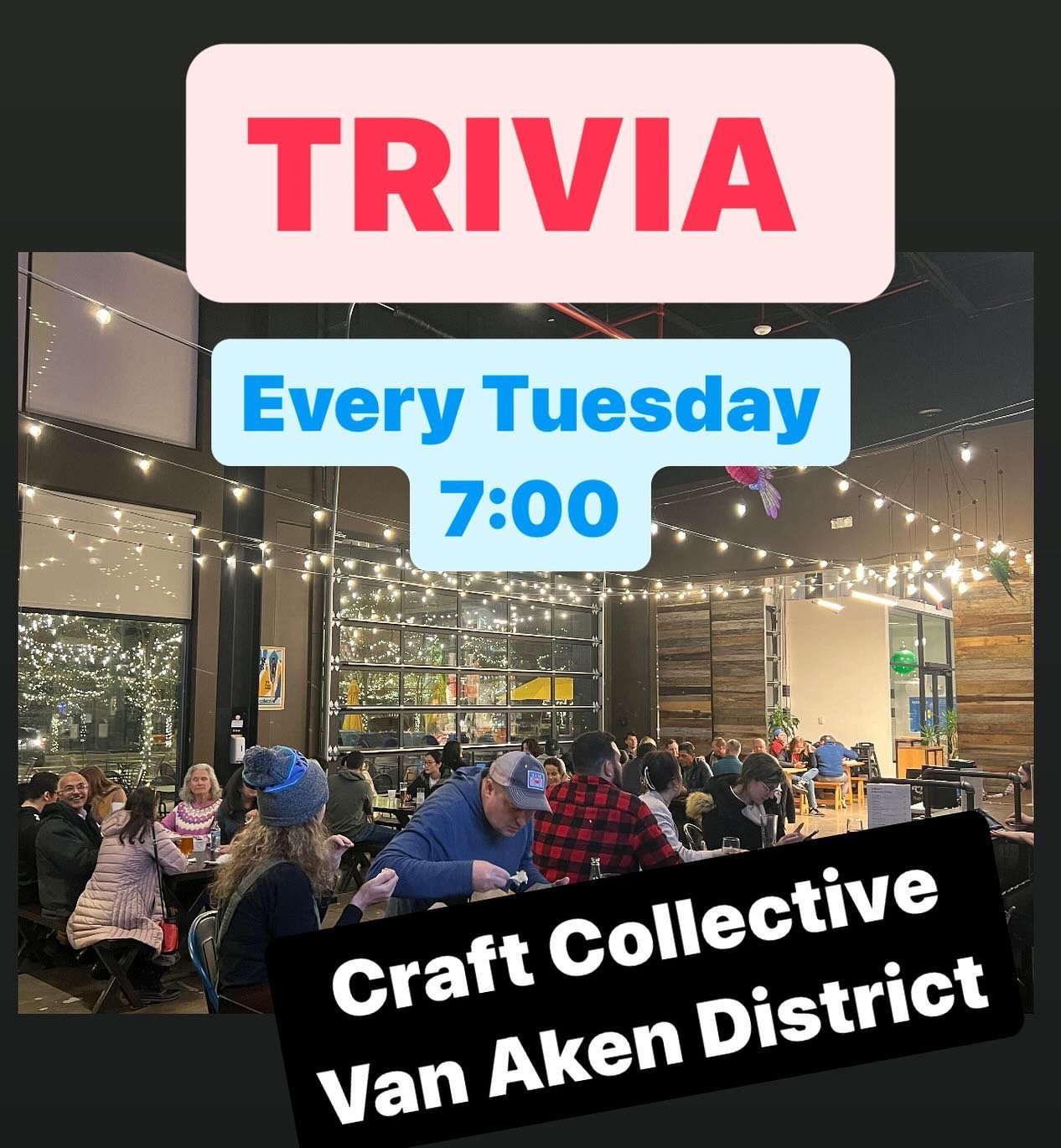 Round up the team! Trivia starts at 7:00!

#craftcollectivevanaken #shakerheights #trivia #craftbeer #craftcocktails #vanakendistrict