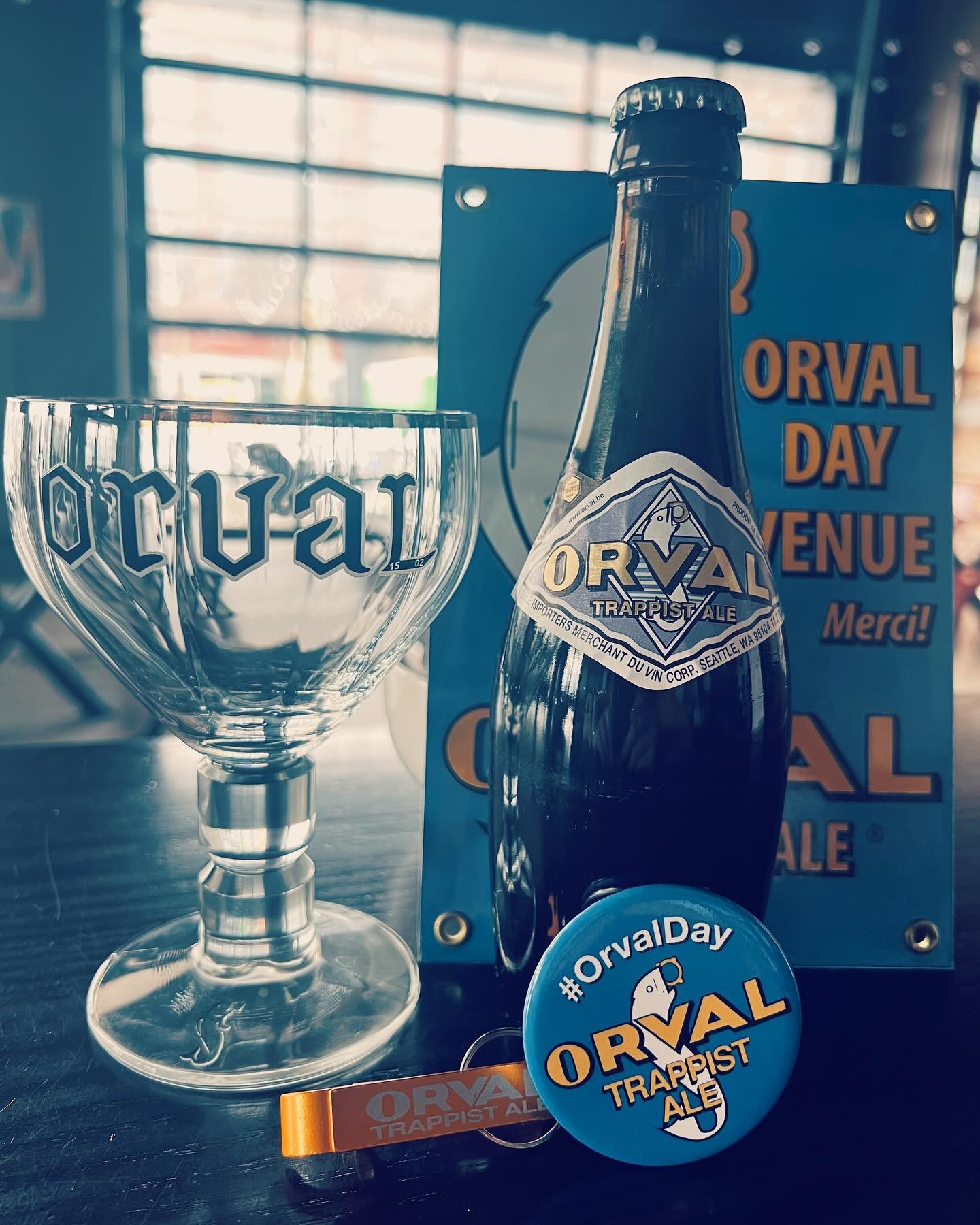 Happy Orval Day!! 

The Orval legend began almost 1,000 years ago, when a princess accidentally dropped her ring into a spring and a trout returned it. It continues now, with a day to reflect on and enjoy this amazing Trappist ale. Stop in and taste 