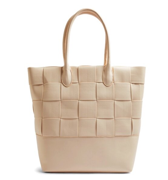 TOPSHOP Weave Faux Leather Tote