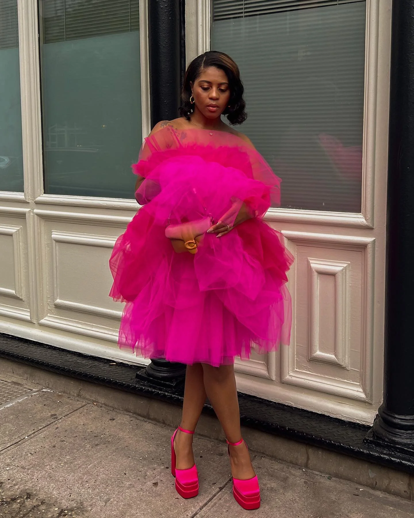 On Wednesdays we wear pink 💕

pink dress, tulle dress, fashion outfit, nyfw #nyfw2022 #nyfw