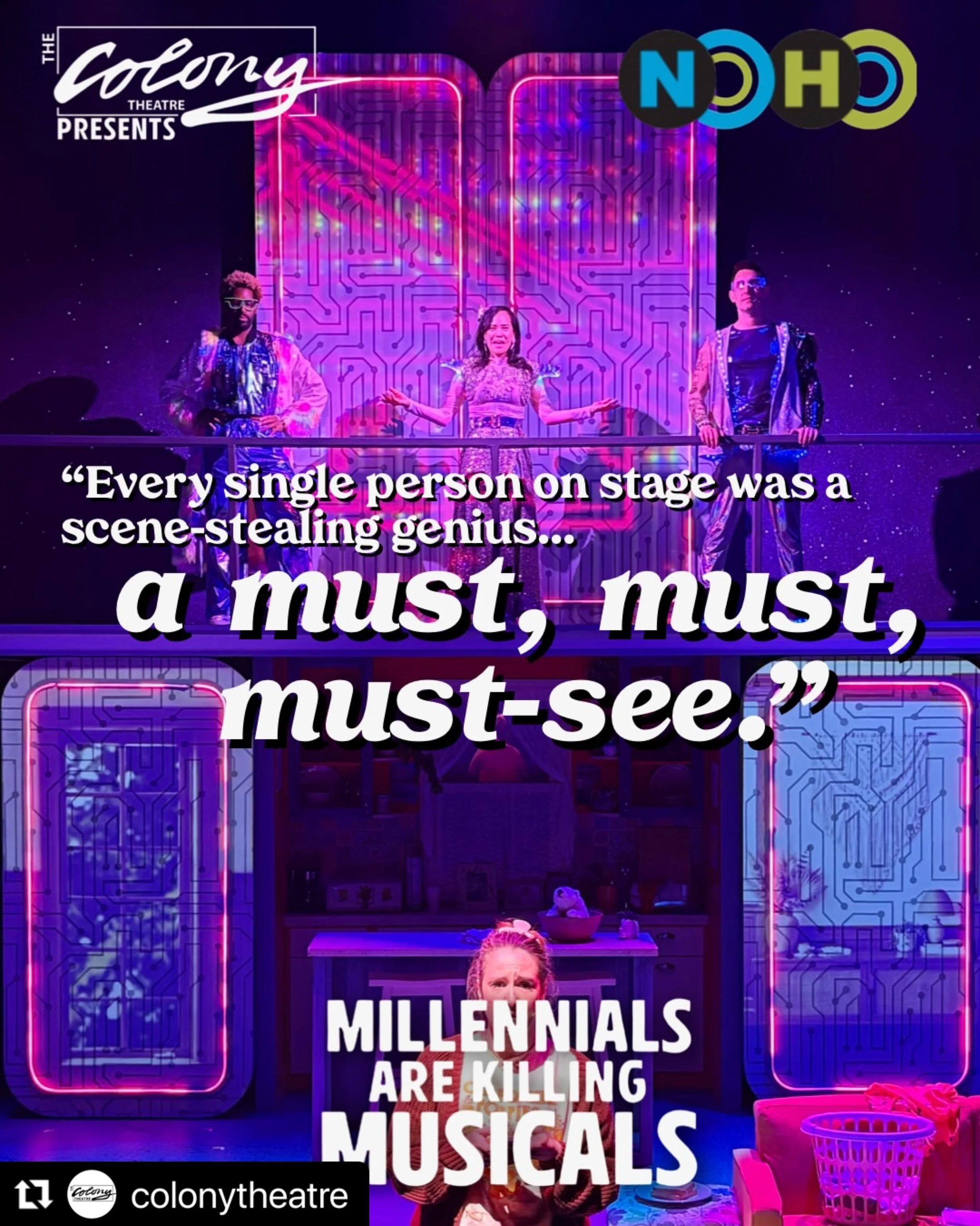 Happy Closing to the incredible cast and creative team of MILLENNIALS ARE KILLING MUSICALS at the Colony Theatre in Burbank! @colonytheatre 

#millennialsarekillingmusicals #michaeldonovancasting #latheatre #musicaltheater #theatrecasting