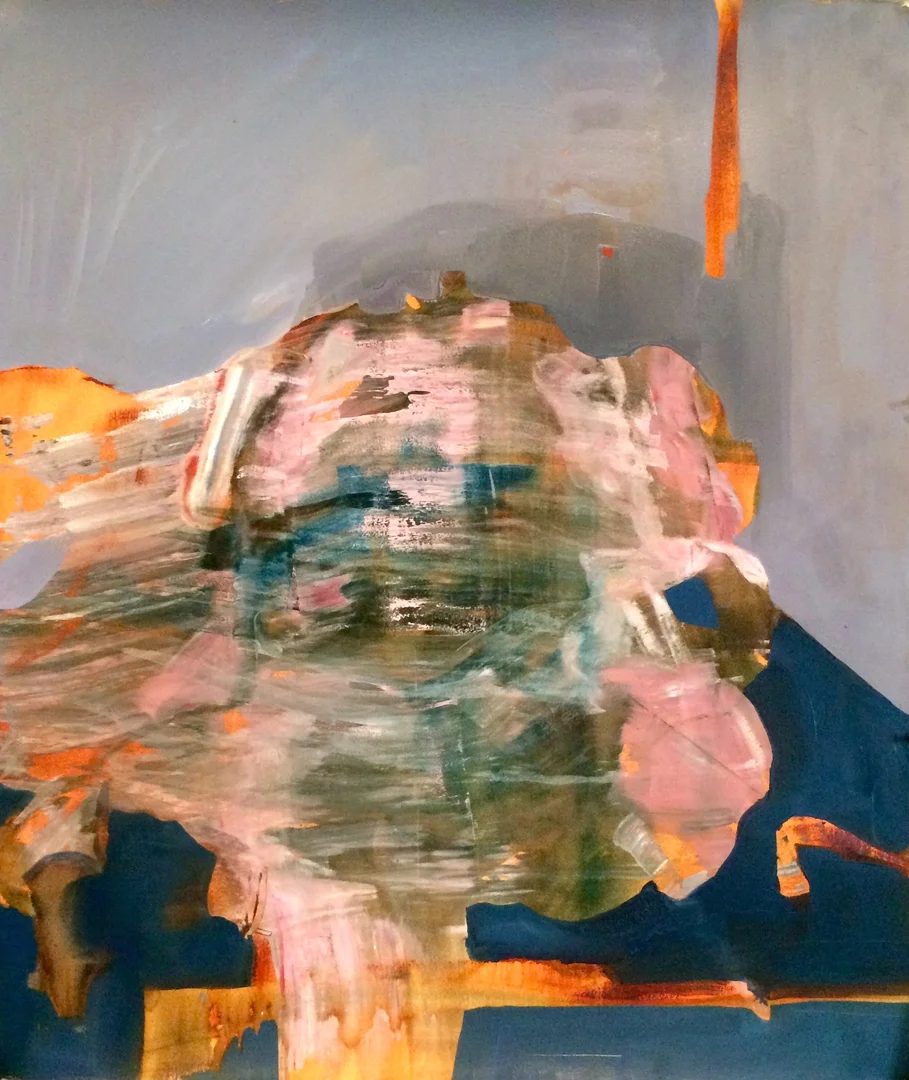 There 3, oil on paper, 30x26in, 2017, sold