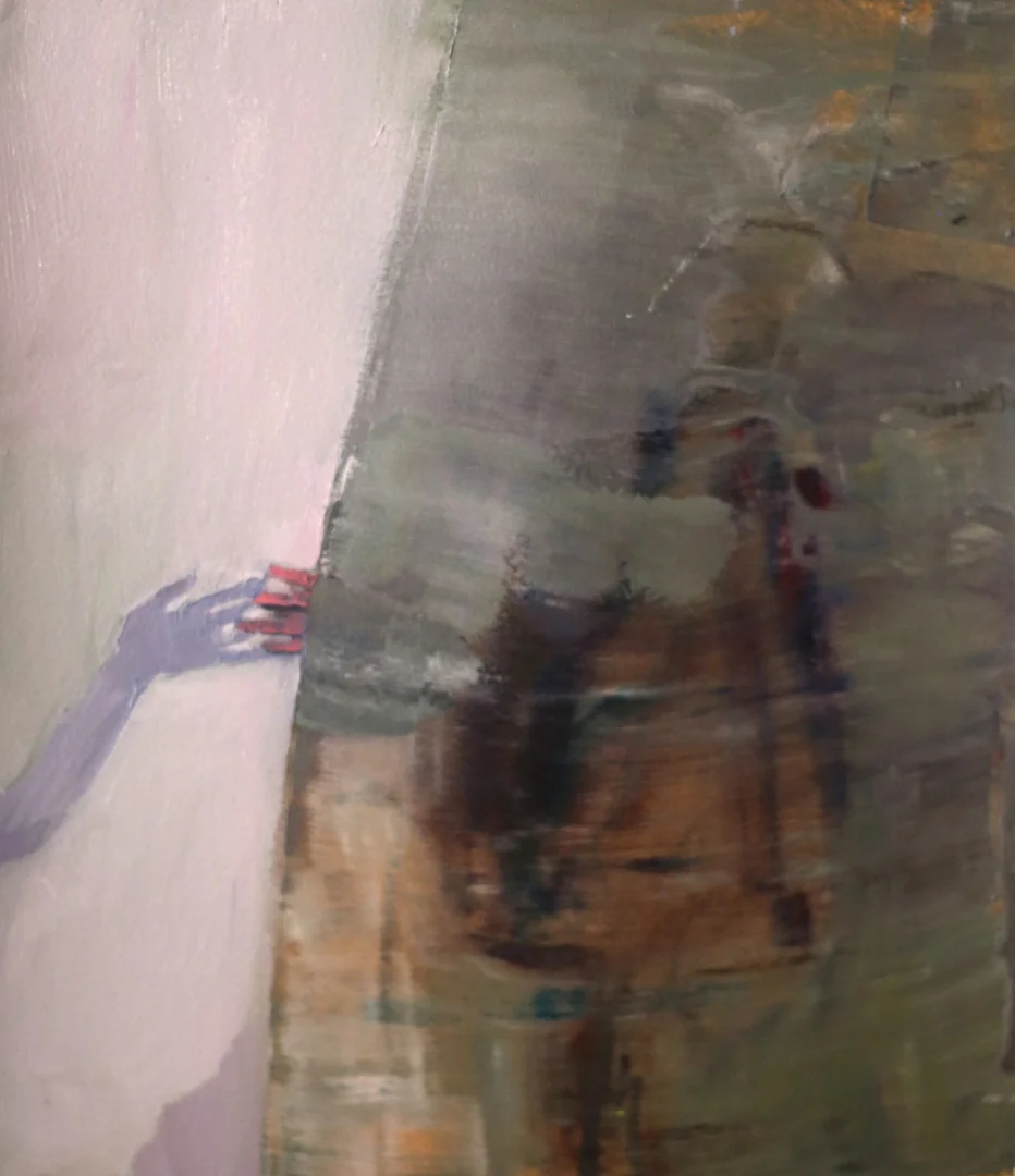 Greetings, oil on paper, 16x13, 2017, available