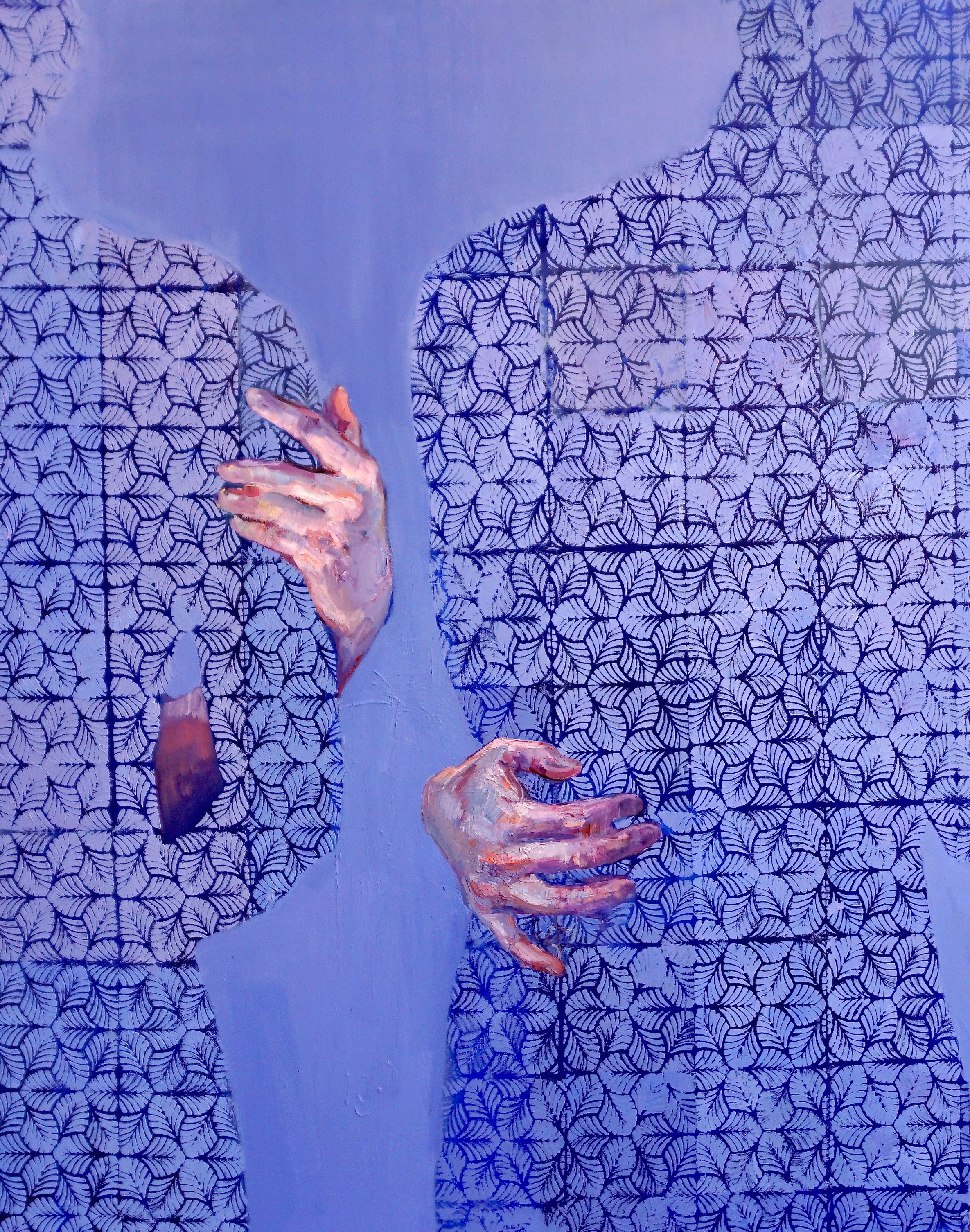 Repeating Patterns, oil on canvas, 40x50in, 2019, available