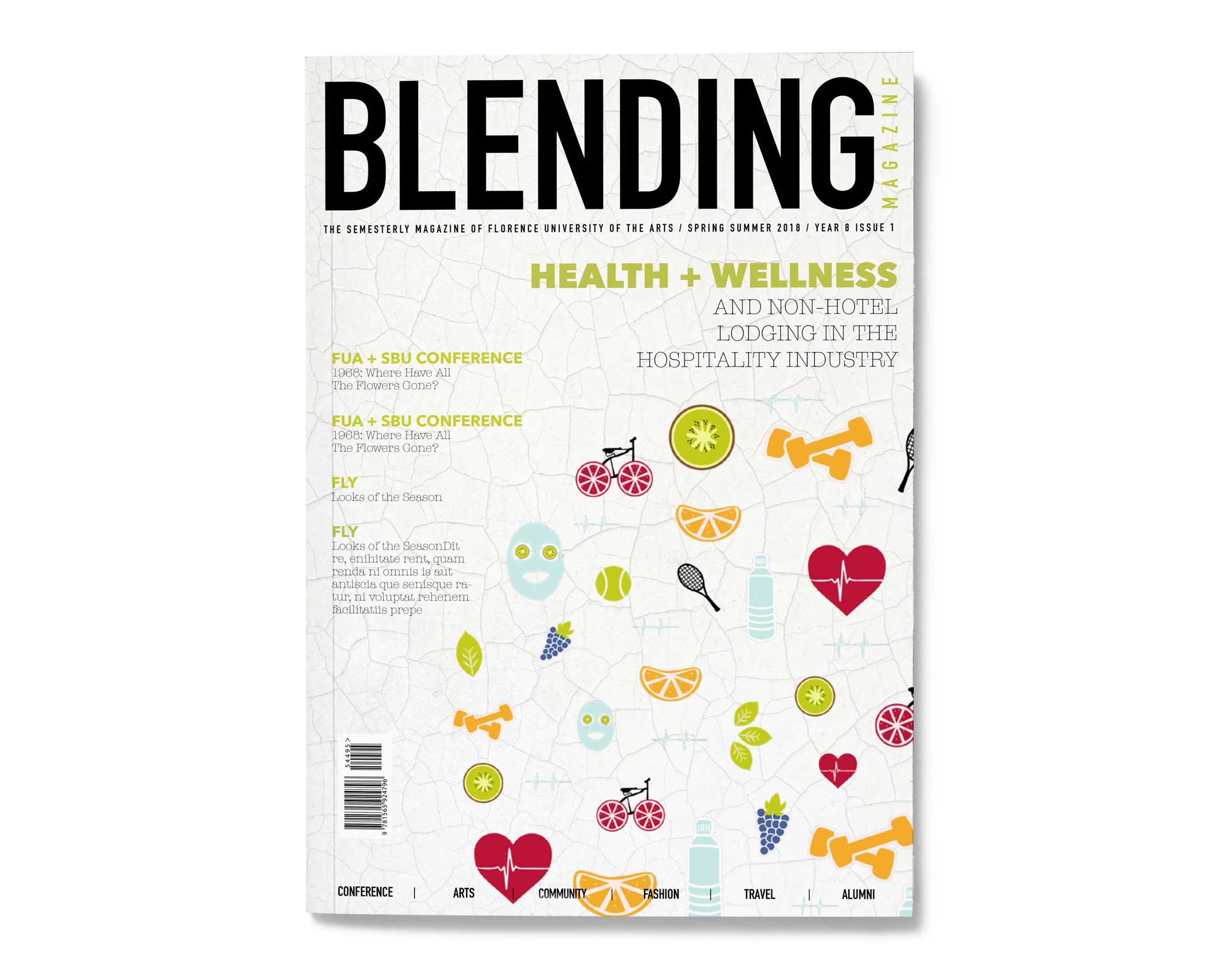  While studying at Florence University of the Arts I had the opportunity to spearhead the design for the universities’ print magazine Blending. 