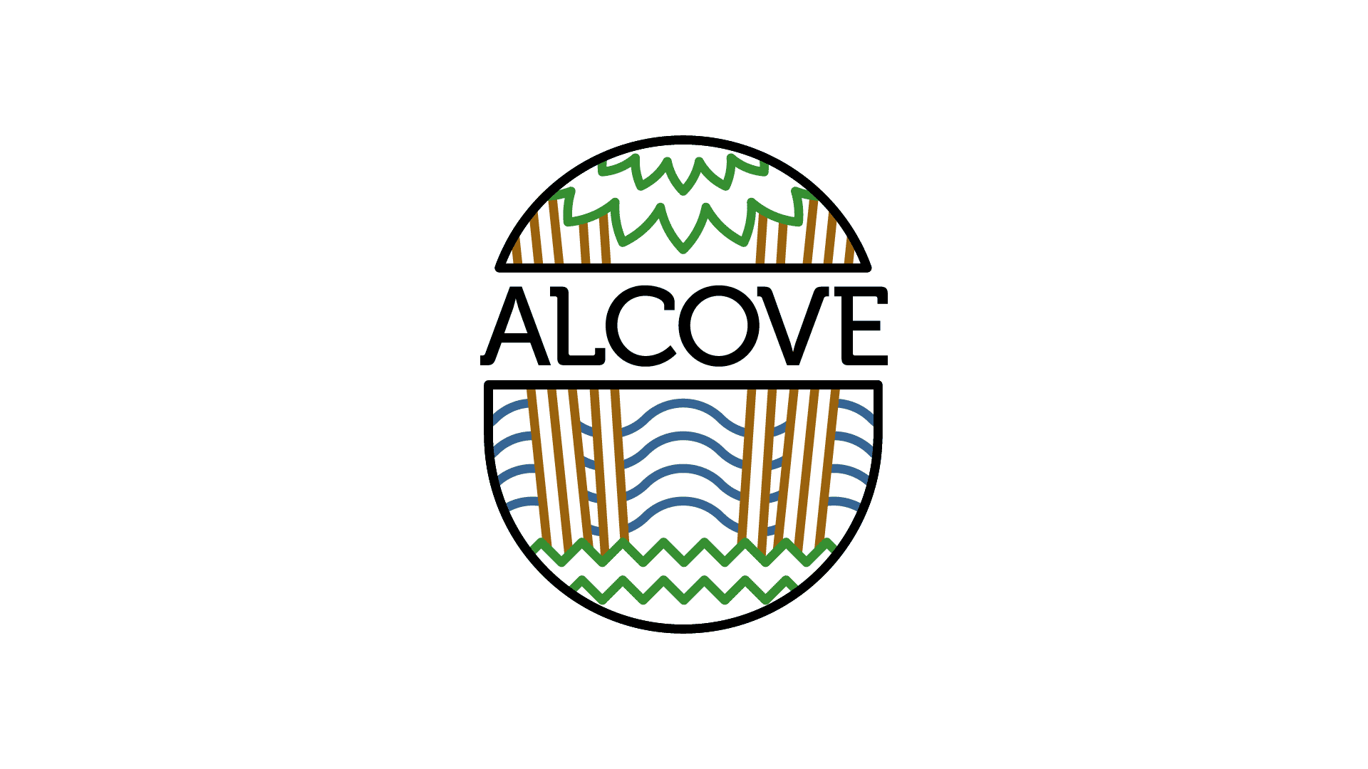 Alcove is a streetwear brand inspired by 80s’ color-blocking. It is my own brainchild and combines my love of bright colors and pullover hoodies. The forest-themed logo was designed to be a juxtaposition to the urban vibe of the clothing and brandin