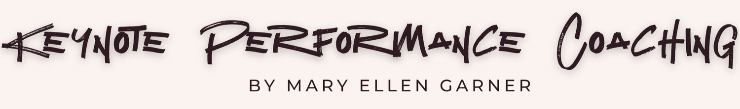 Keynote Performance Coaching by Mary Ellen Garner