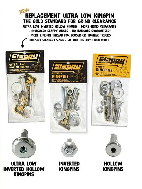 SLAPPY Inverted ULTRA low hollow kingpin — decomposed skateboards