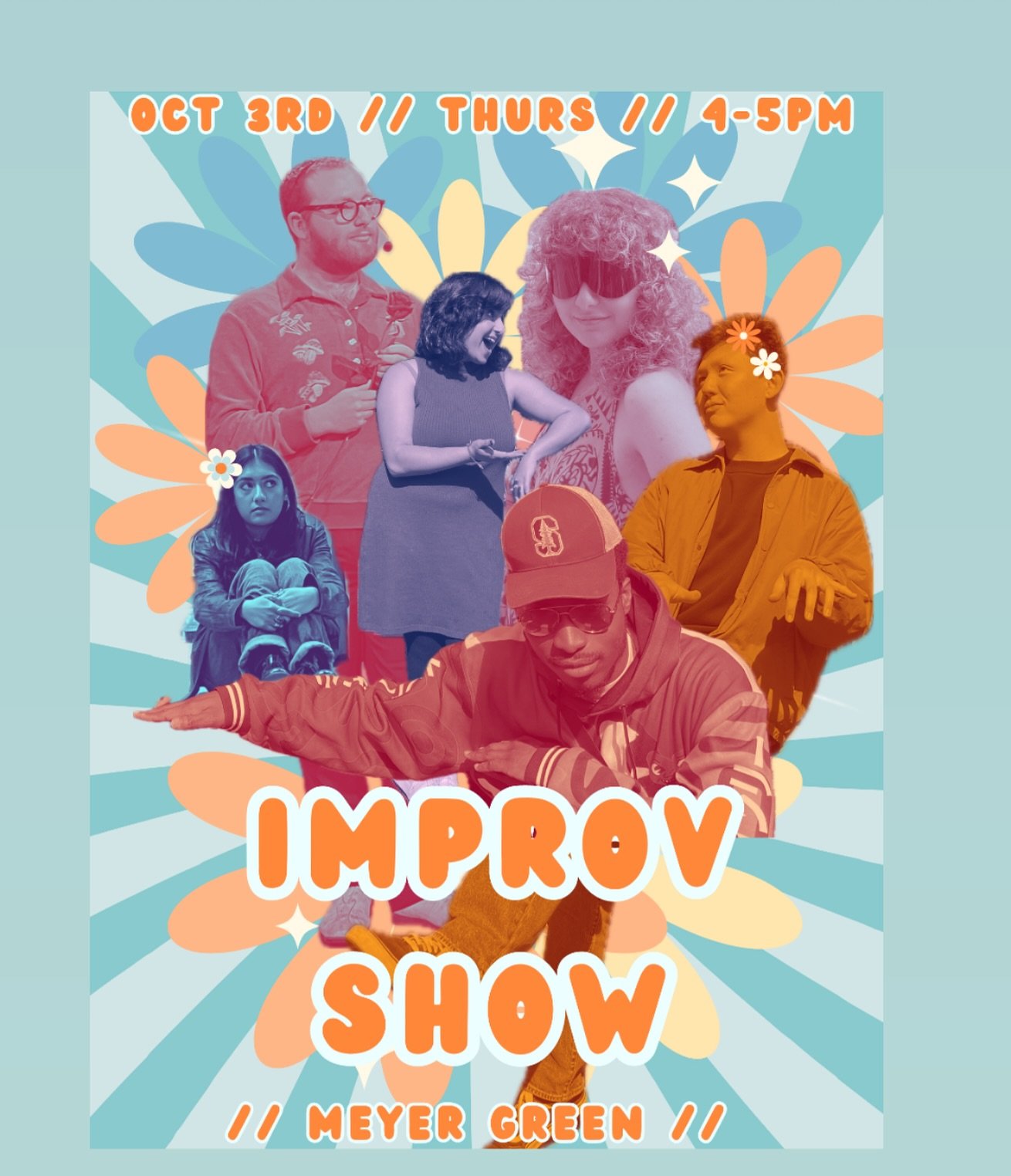 THURS OCT 3rd at 4-5pm at the PIAZZA NEAR MEYER GREEN 🦎🦎🦎 come hang w usssss # first simps show of DA YEARRR LETS GOOOO ⚡️🧚🏻🥰😈✨ watch us improvise a full length play all on the spottttt 🎯🎯🎯