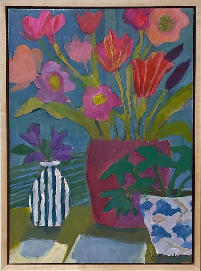 Vase with Pink Flowers