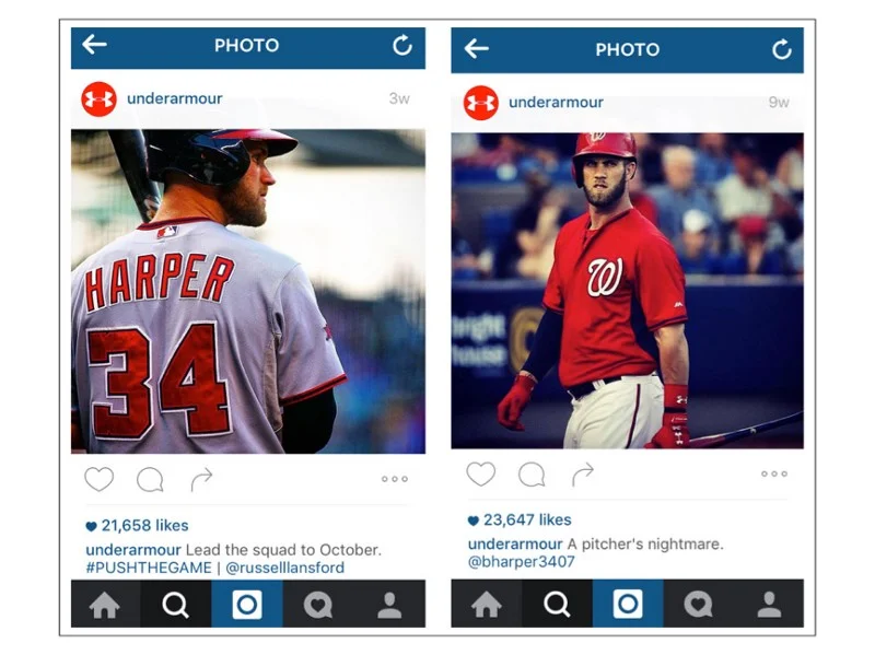 Hashtag mix up: Push the game, not your teammate. Caption confusion: Opposing pitcher’s nightmare
