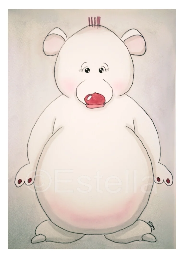 Ice Bear Momma - Watercolor and Ink