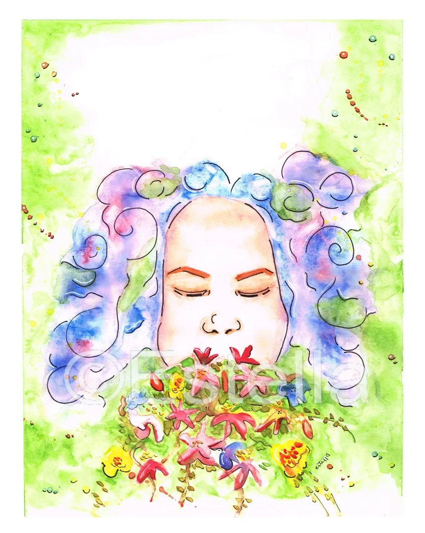 Mint Fresh - Watercolour and Ink Painting on paper