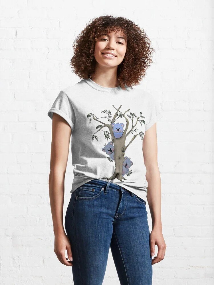 The Little Bear in a tree on a Classic Tee