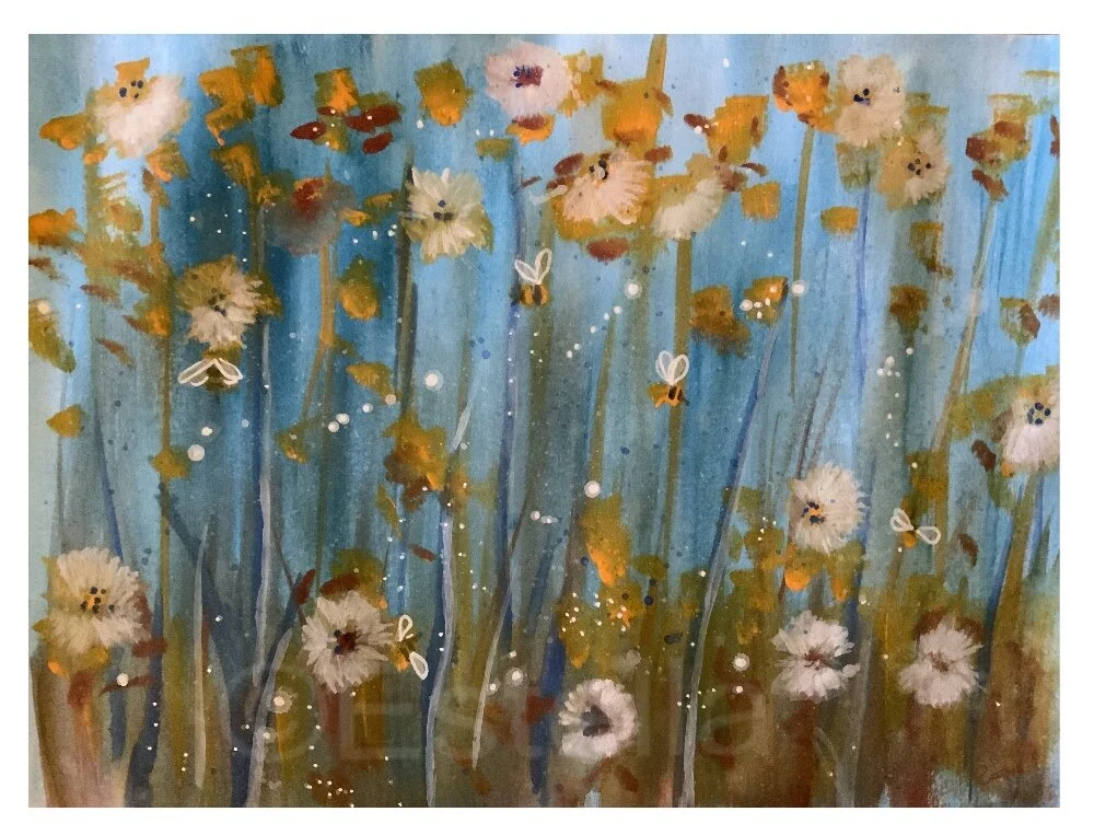 Amongst Flowers – Mixed Media