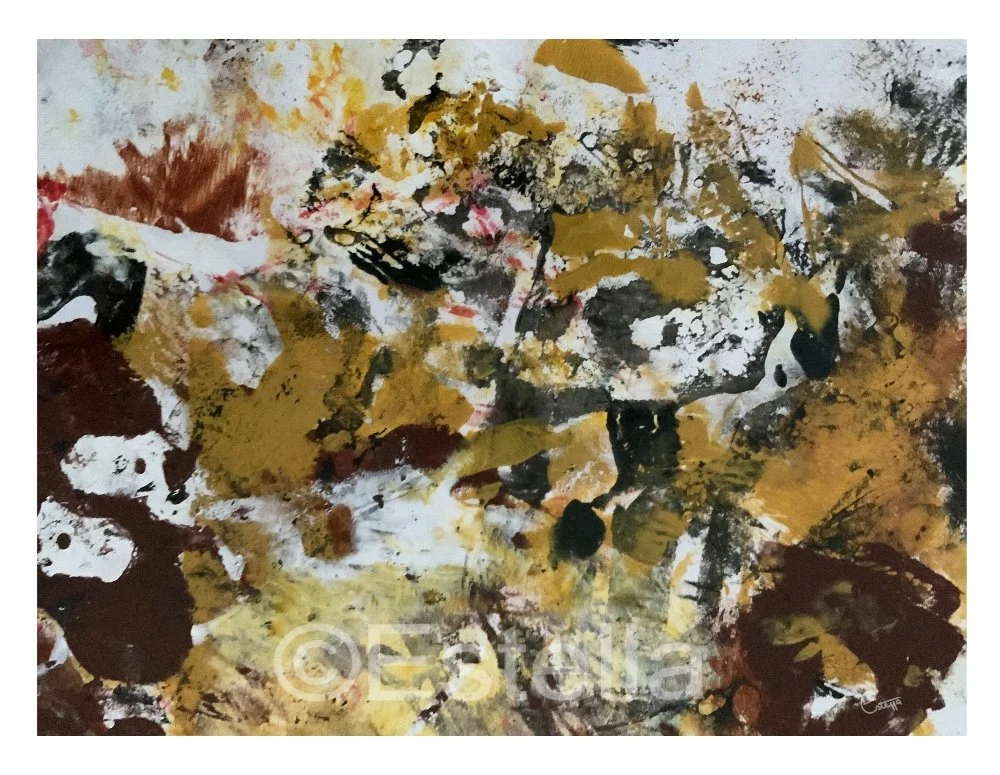 Here Boy! - abstract acrylic painting