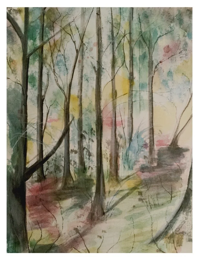 Sentimental Thoughts - landscape watercolour painting