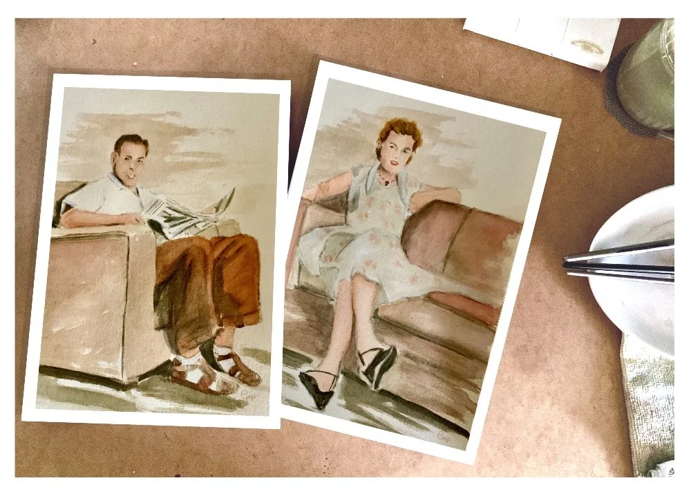 Morning in Retro - Watercolor-Paintings