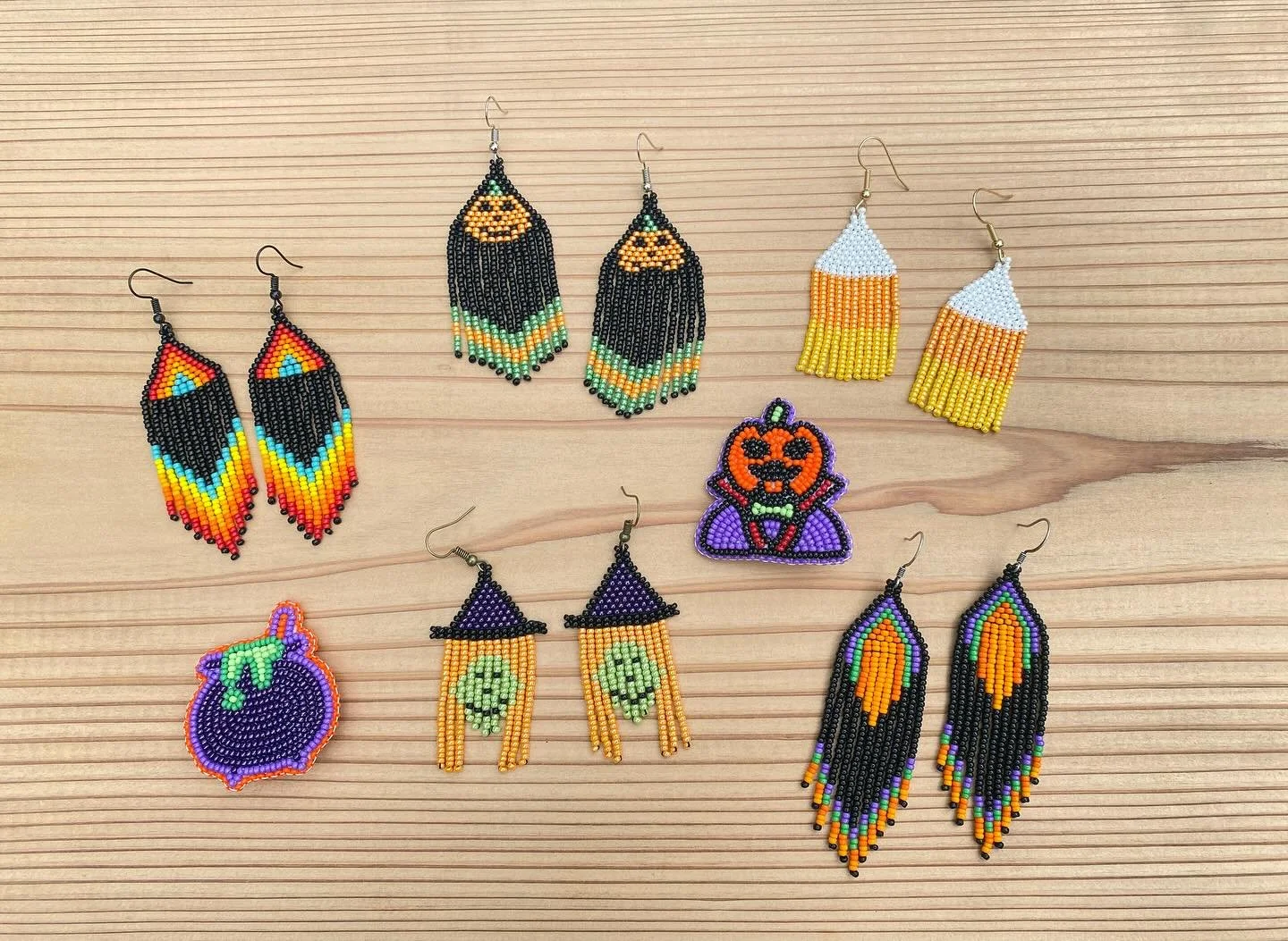 Halloween drop! just added a few pairs of fringe & a couple of pins to the store ~ link in bio, proceeds to charity, shares appreciated.