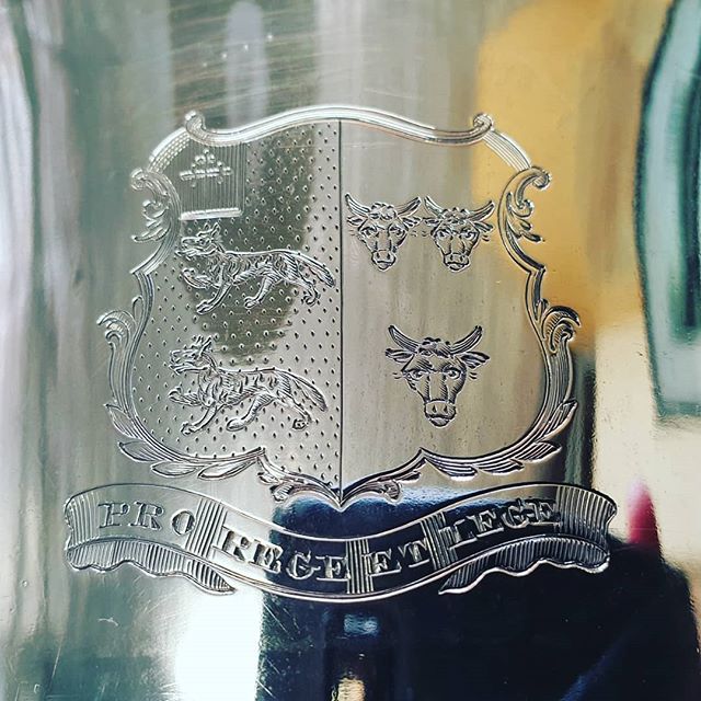 Here is one we did over 30 years ago come to visit for some additional engraving,  we have many an previously engraved item passing through regularly. #fineart #engraving #handengraving #Trophy #golf #ladiesgolf #womenssports #awards