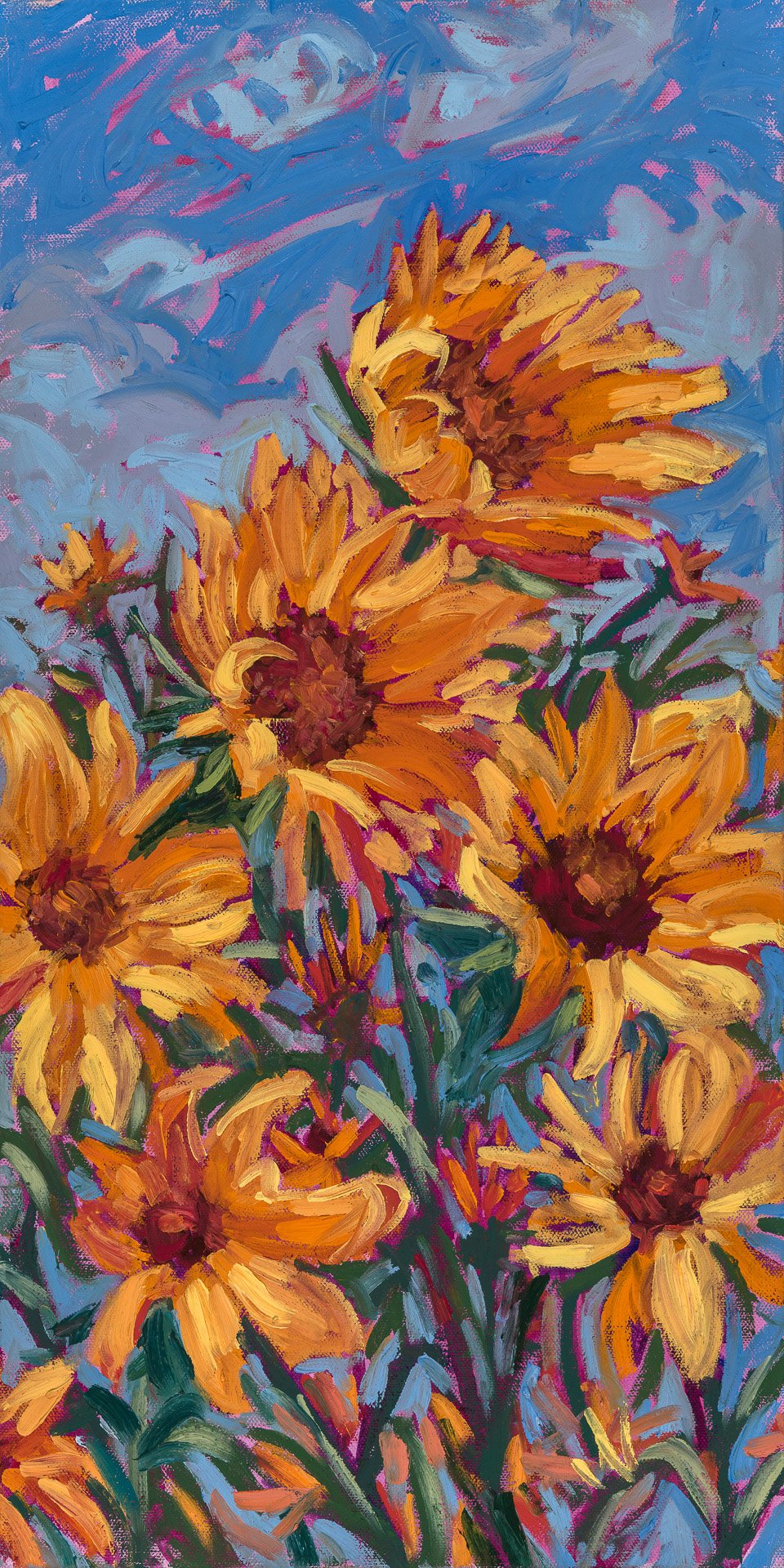 "A Sunflower Gathering" SOLD