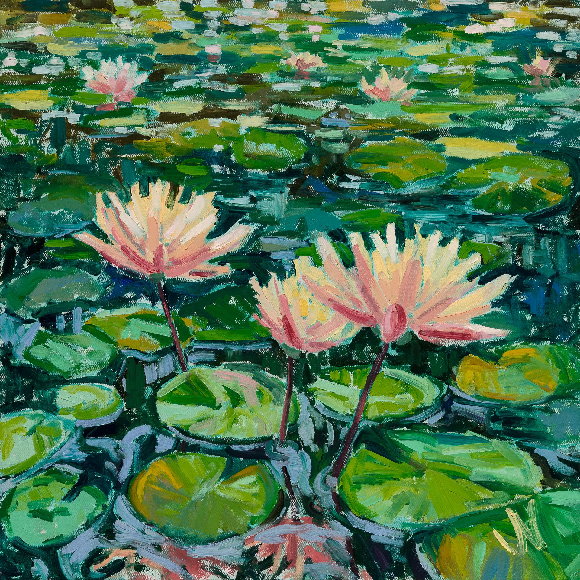 "Lily Pads in Water" SOLD