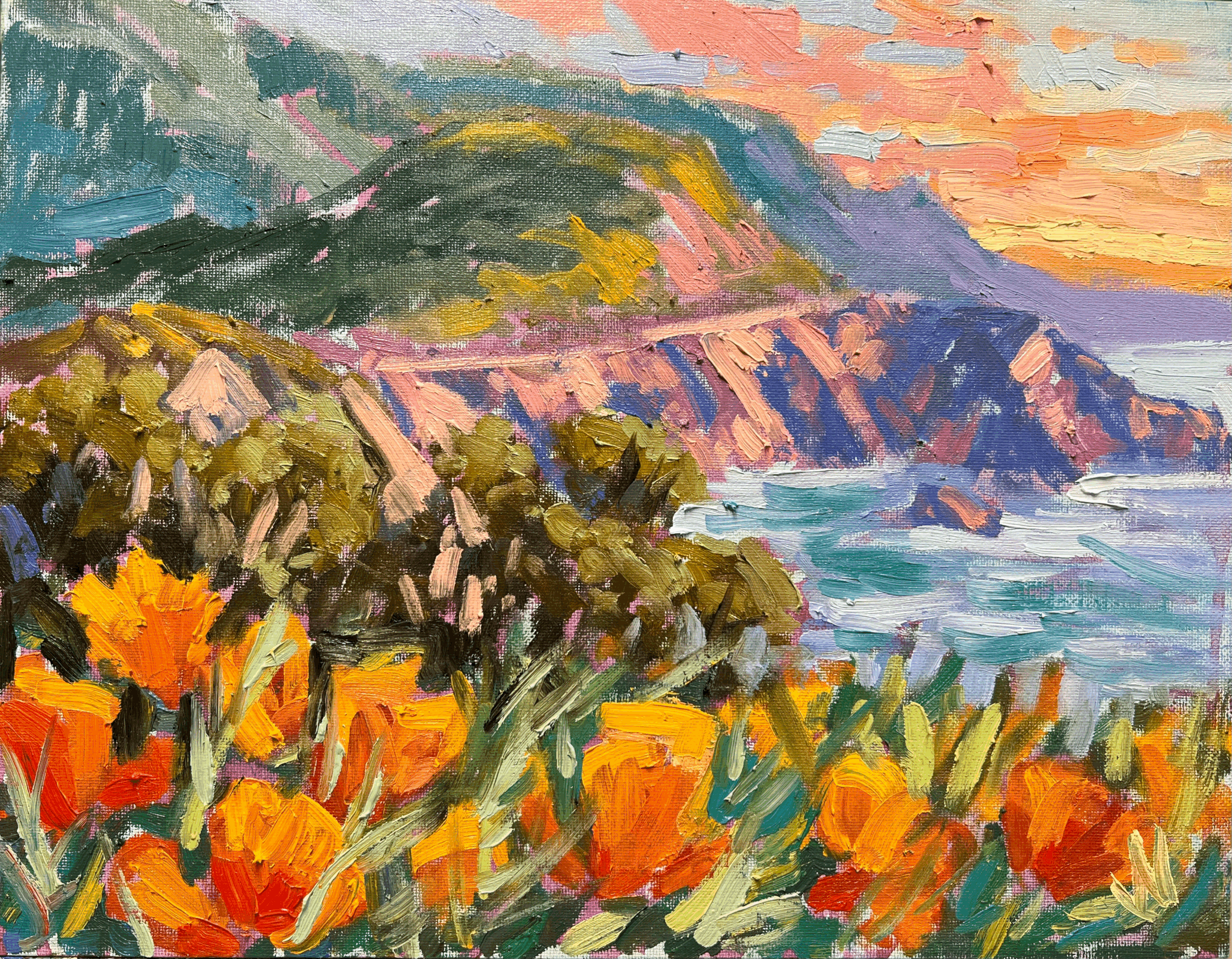 "Cliffside Poppies"