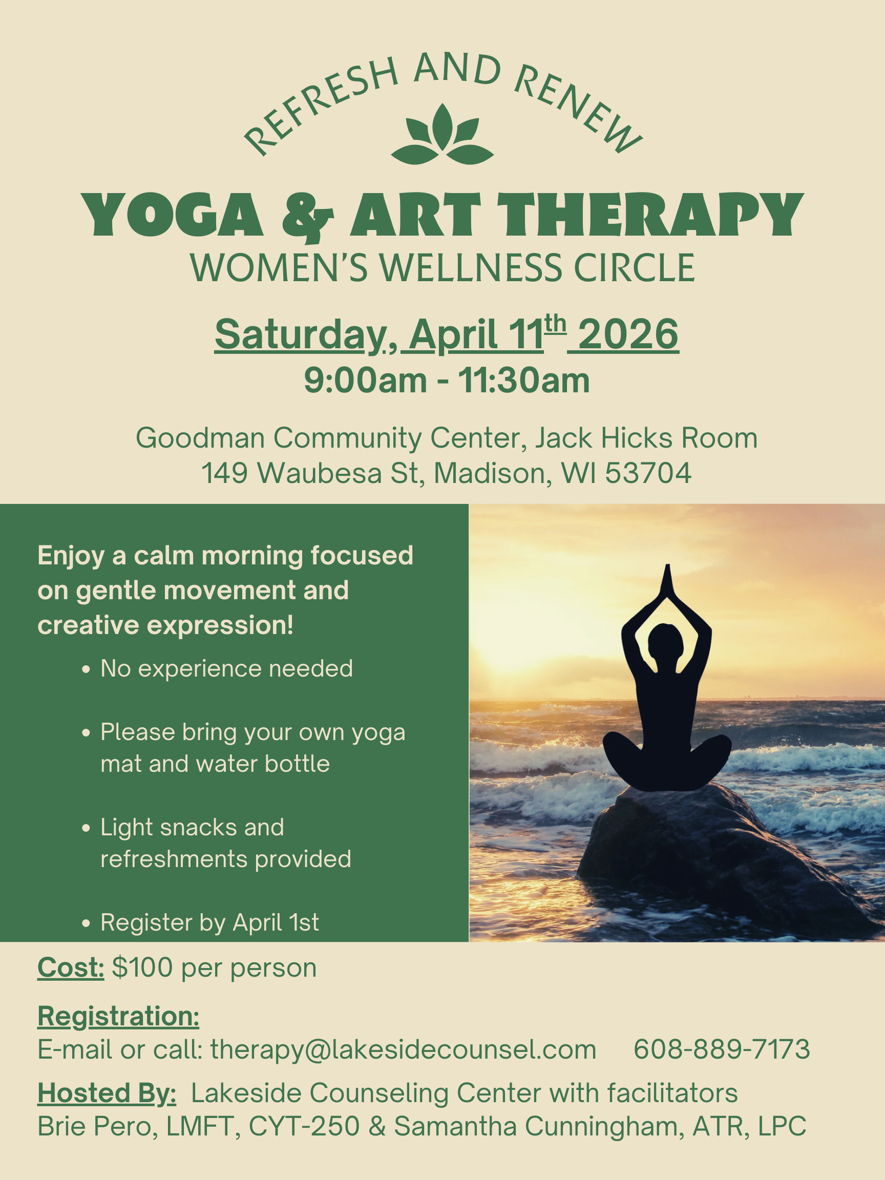 Yoga and Art Therapy in Madison, WI