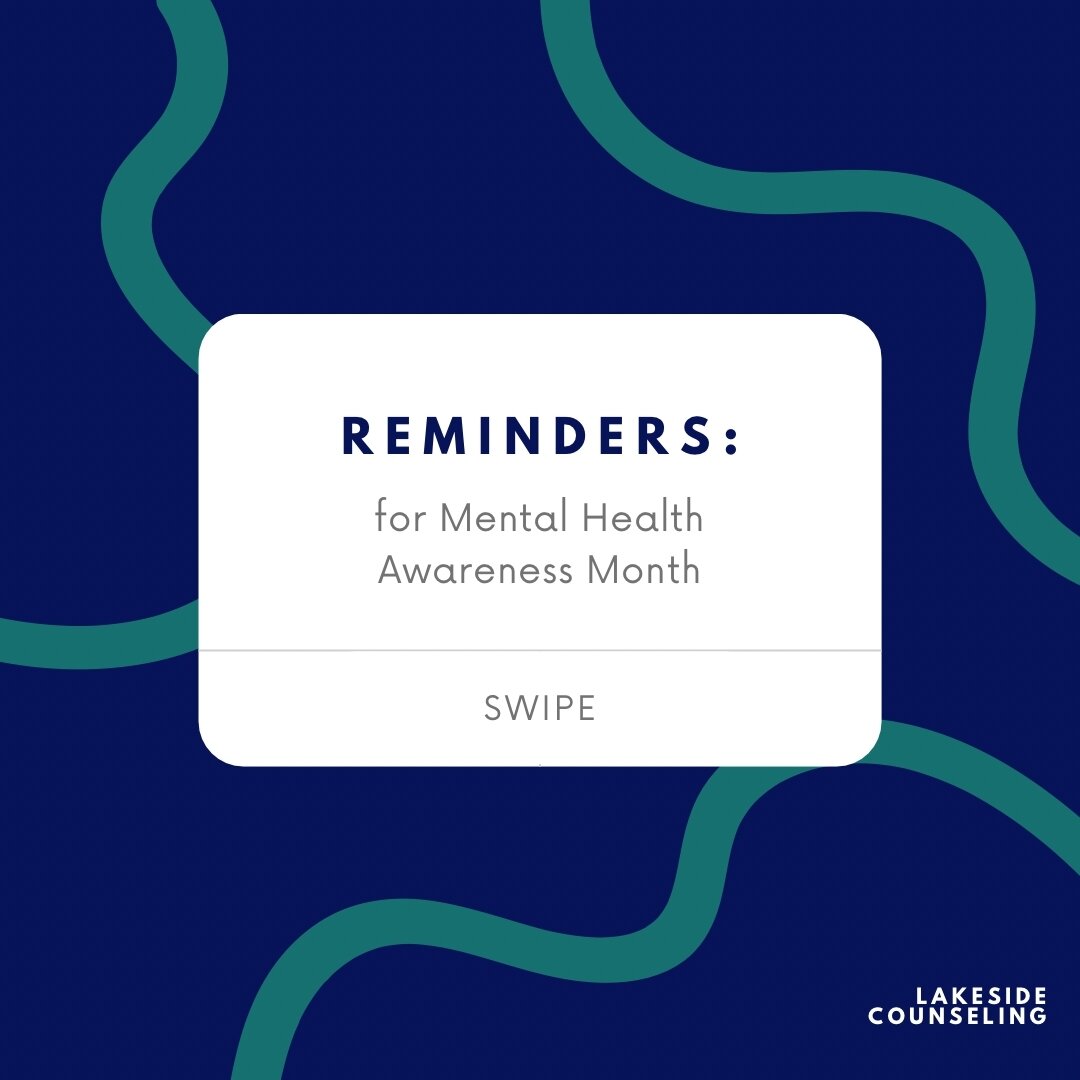 Save this for later!

Here are a handful of reminders for when you find yourself needing one this Mental Health Awareness month 🧡

If you're looking for online therapy and are in the state of Wisconsin, Florida, Connecticut, Michigan, or even intern