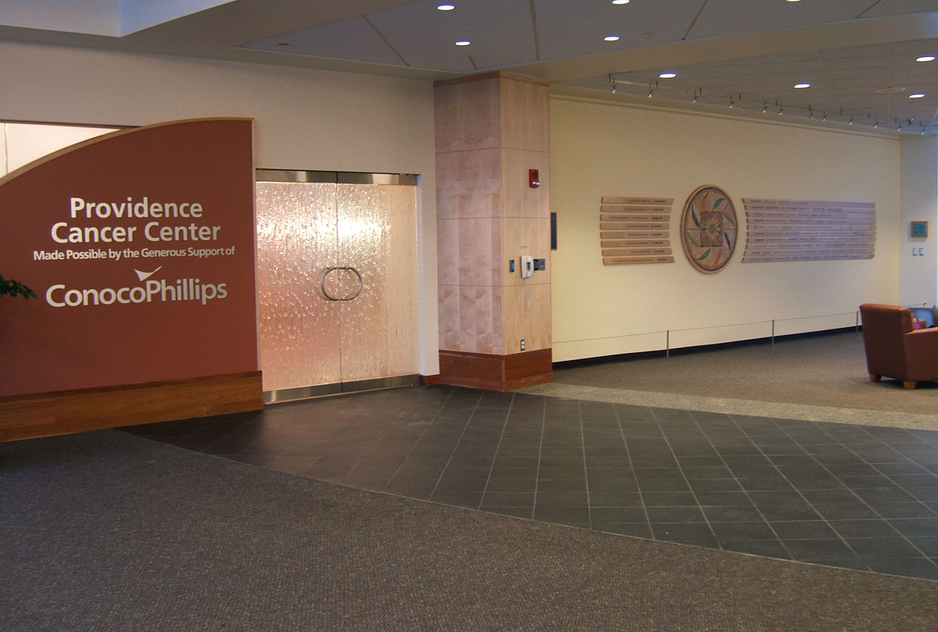 Lobby and Donor Wall