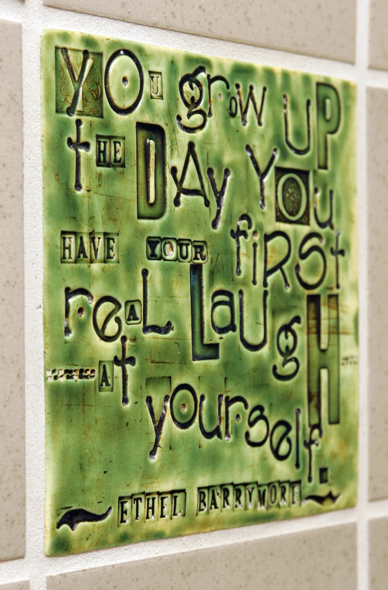 8” x 8”, Ethel Barrymore quote
