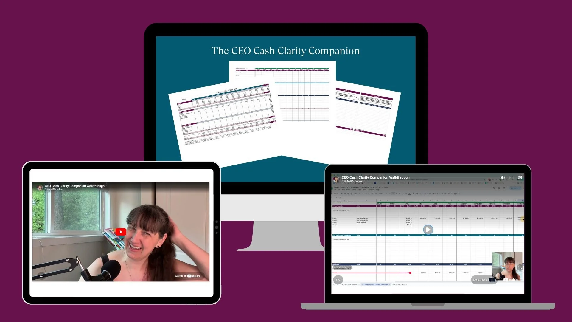 The CEO Cash Clarity Companion for Cycle Breaking Mom Business Owners and Entrepreneurs by Kim DiFillippo and Both/And Motherhood Coaching