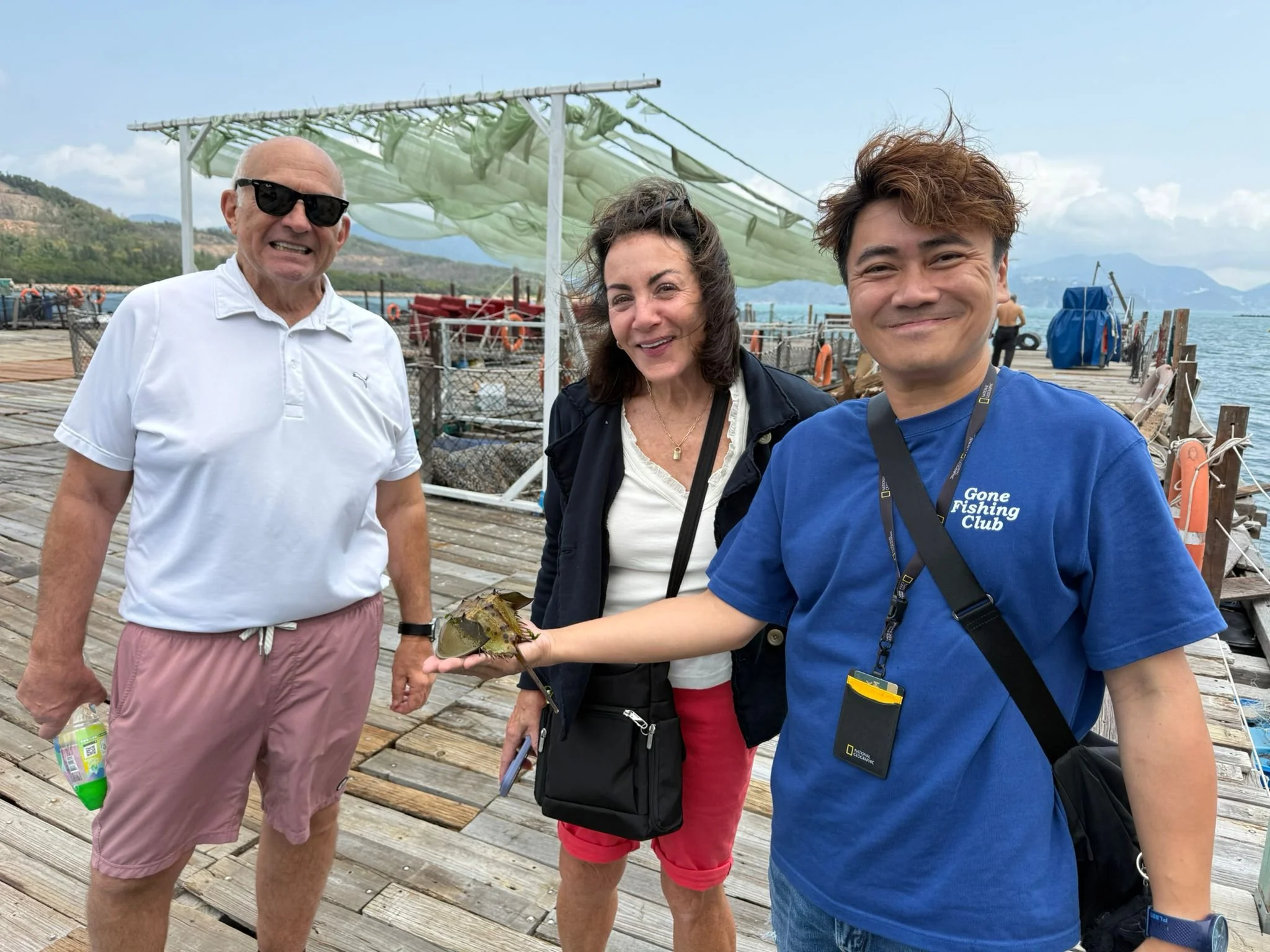 Here are the SEO-optimized file name and ALT text for your image. These are designed to be descriptive for accessibility while capturing the key "local experience" and "fishing heritage" themes of your blog.  File Name lamma-island-hong-kong-private-tour-horseshoe-crab.jpg