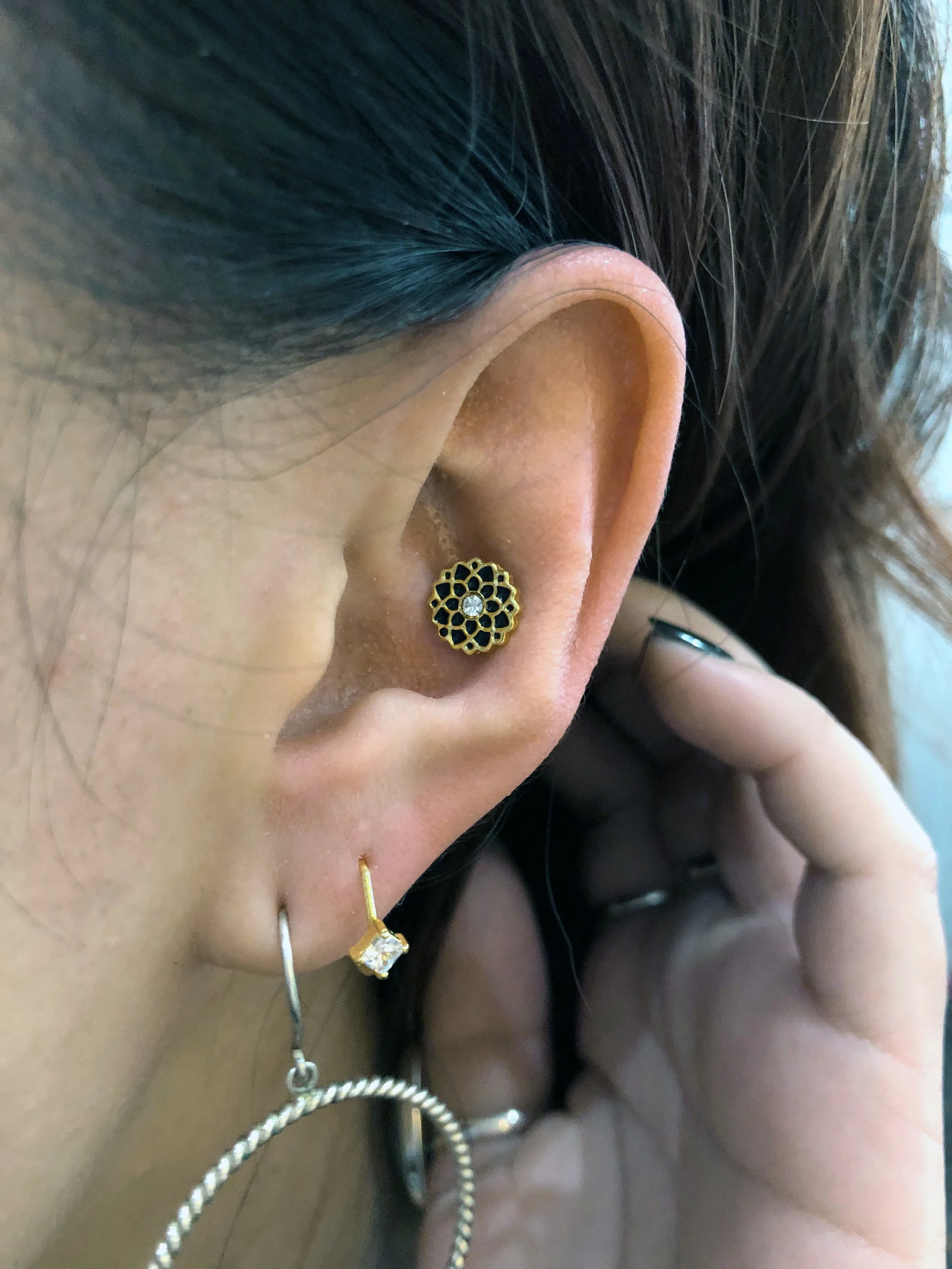 Beautiful Conch piercing upgrade