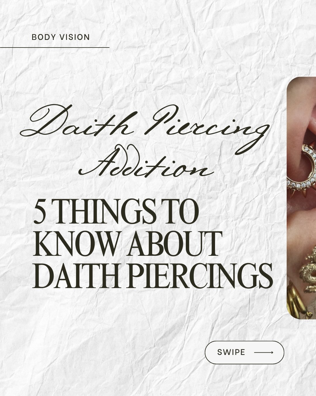 5 things to know about a ✨Daith✨ Piercing