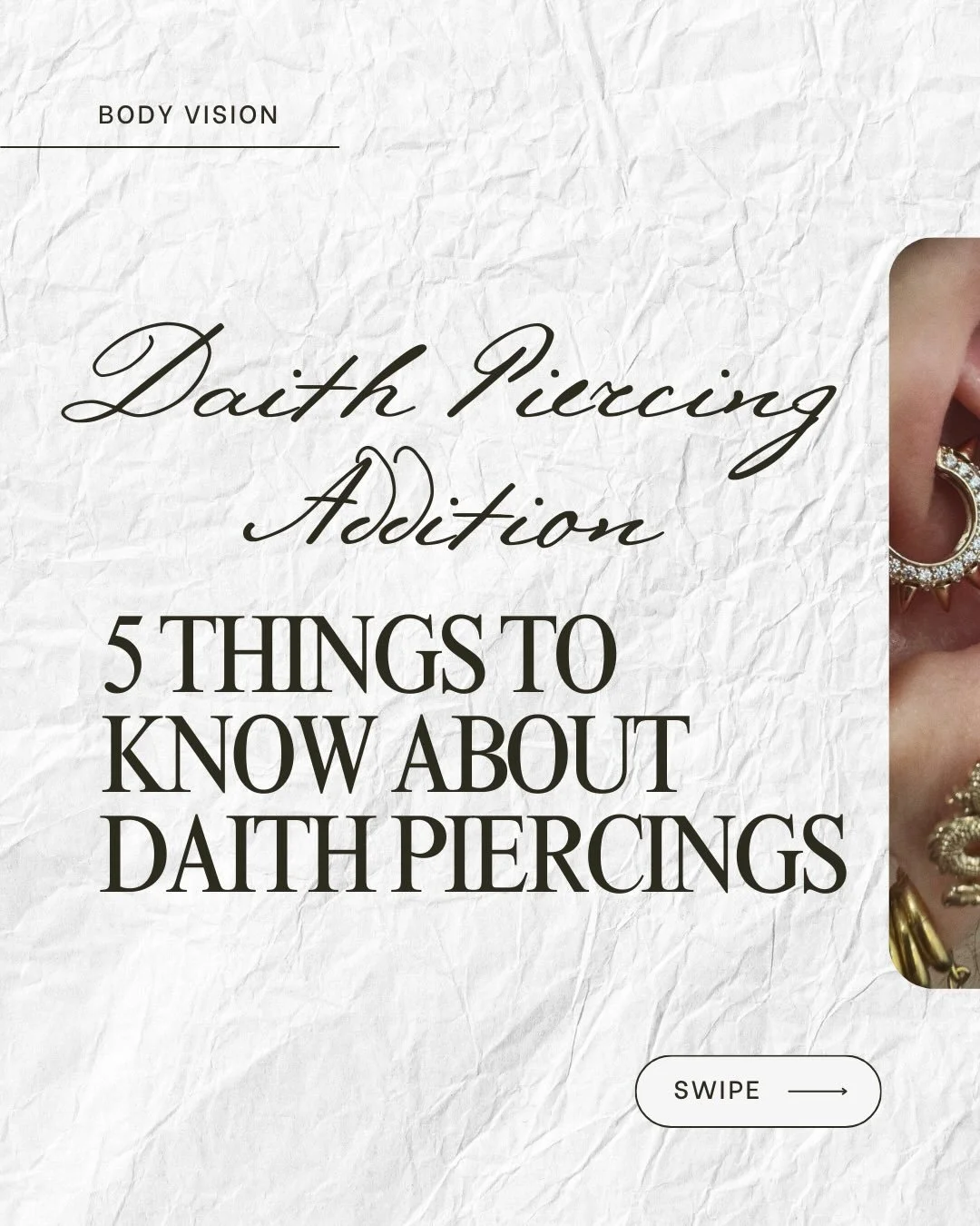 5 things to know about a ✨Daith✨ Piercing