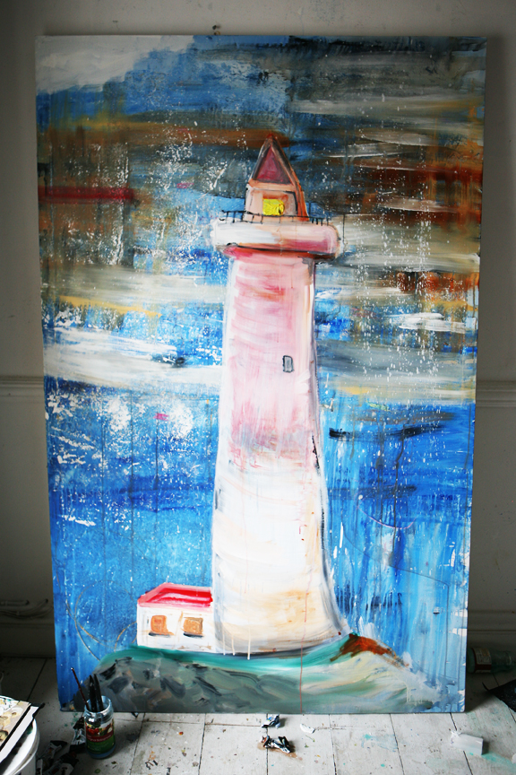 "A lonely lighthouse" 